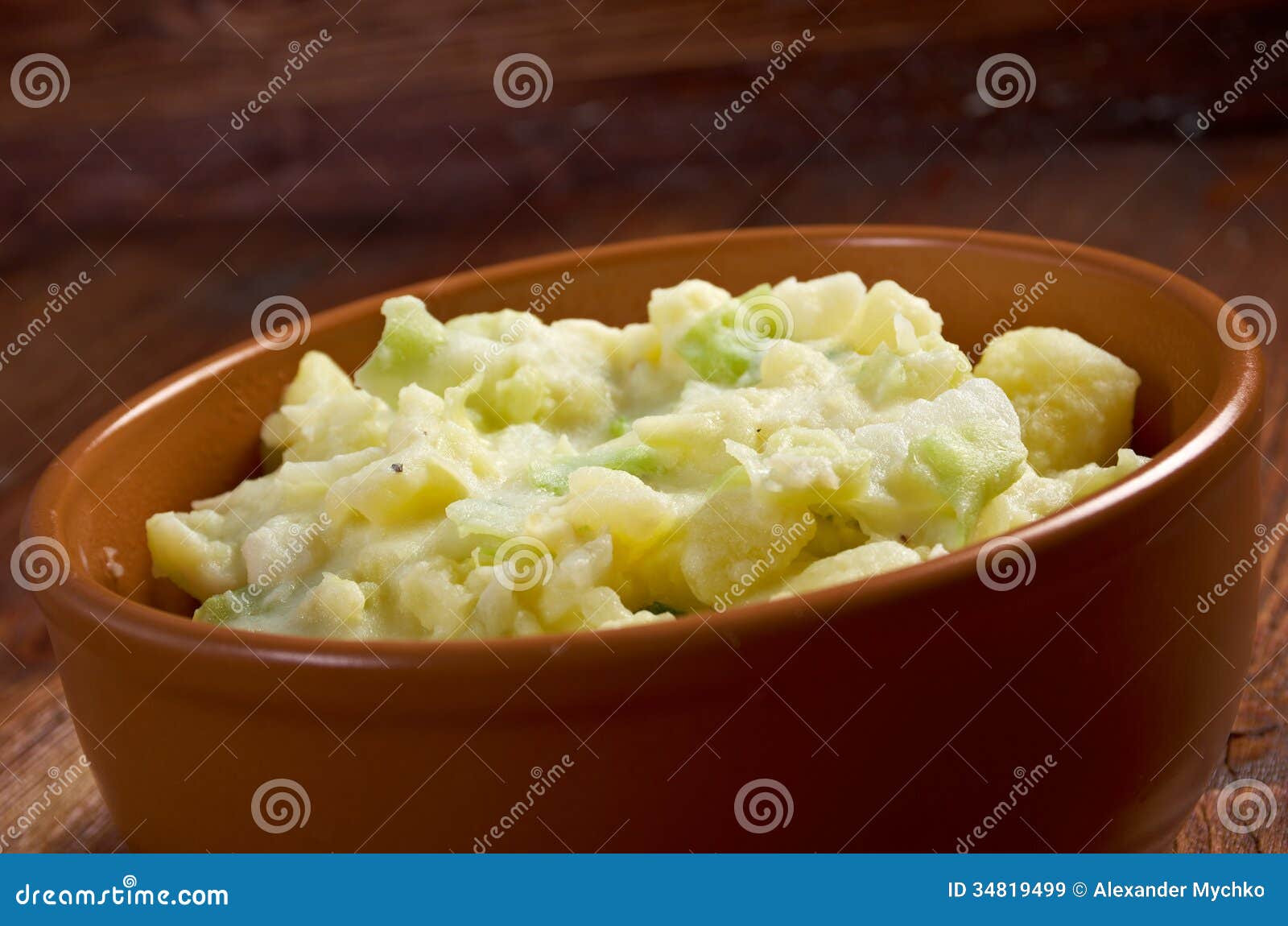 Teller Von Colcannon-Kartoffel Stockbild - Bild von schüssel, küche ...