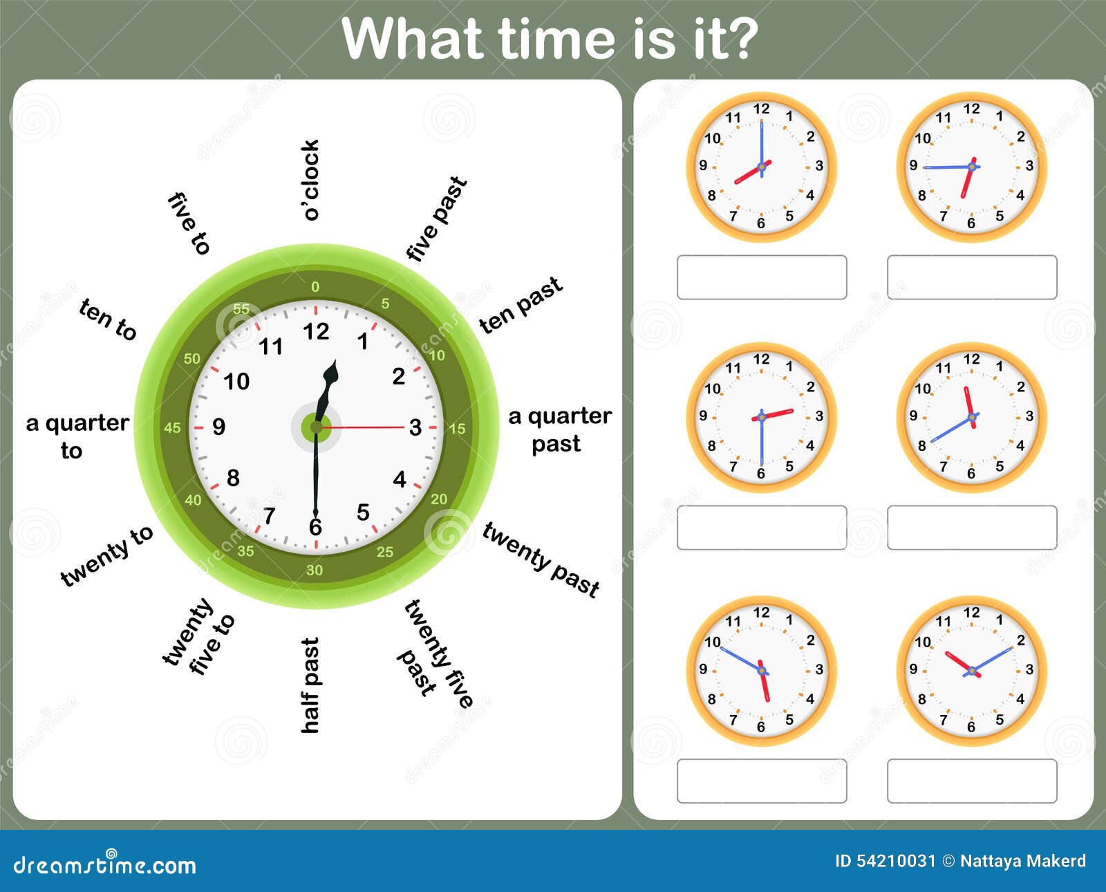 Clock In English Worksheet