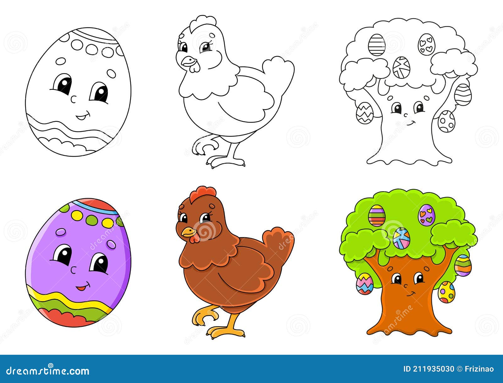Tema De Pascua. Establecer Página Para Colorear Para Niños. Lindos Personajes De Dibujos Animados. Trazo Negro. Con Muestra. Ilust Ilustración del Vector - Ilustración de trazado, movimiento: 211935030 Tema De Pascua. Establecer Página Para Colorear Para Niños. Lindos Personajes De Dibujos Animados. Trazo Negro. Con Muestra. Ilust Ilustración del Vector - Ilustración de trazado, movimiento: 211935030