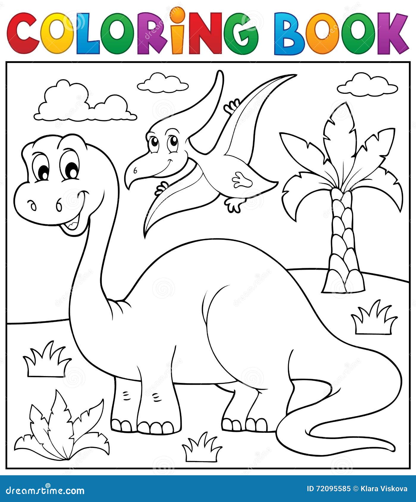 Desenho para pintar - dinossauro 2 