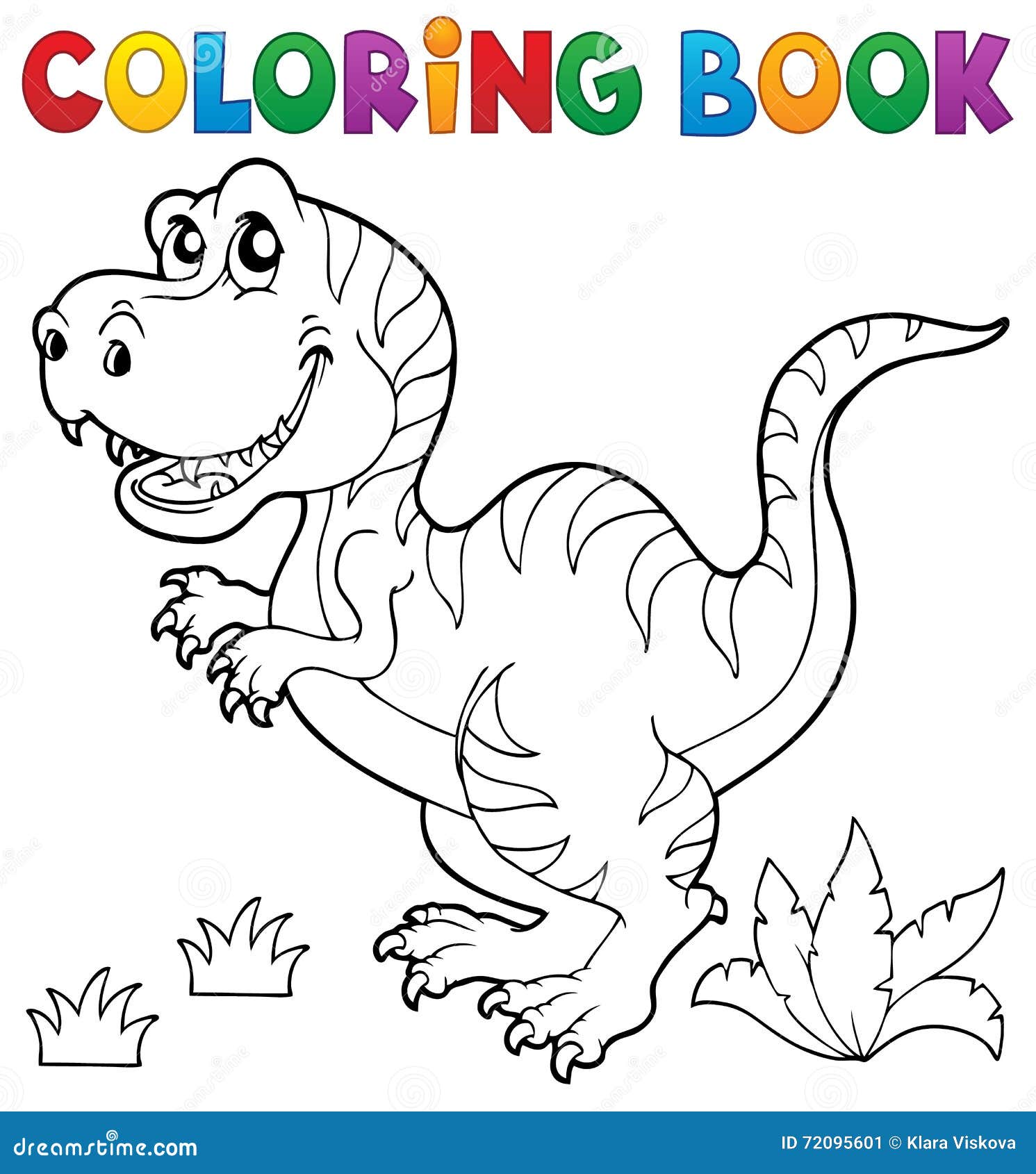 Dinossauro Do Rex Do Tiranossauro Para Colorir Ilustração do Vetor