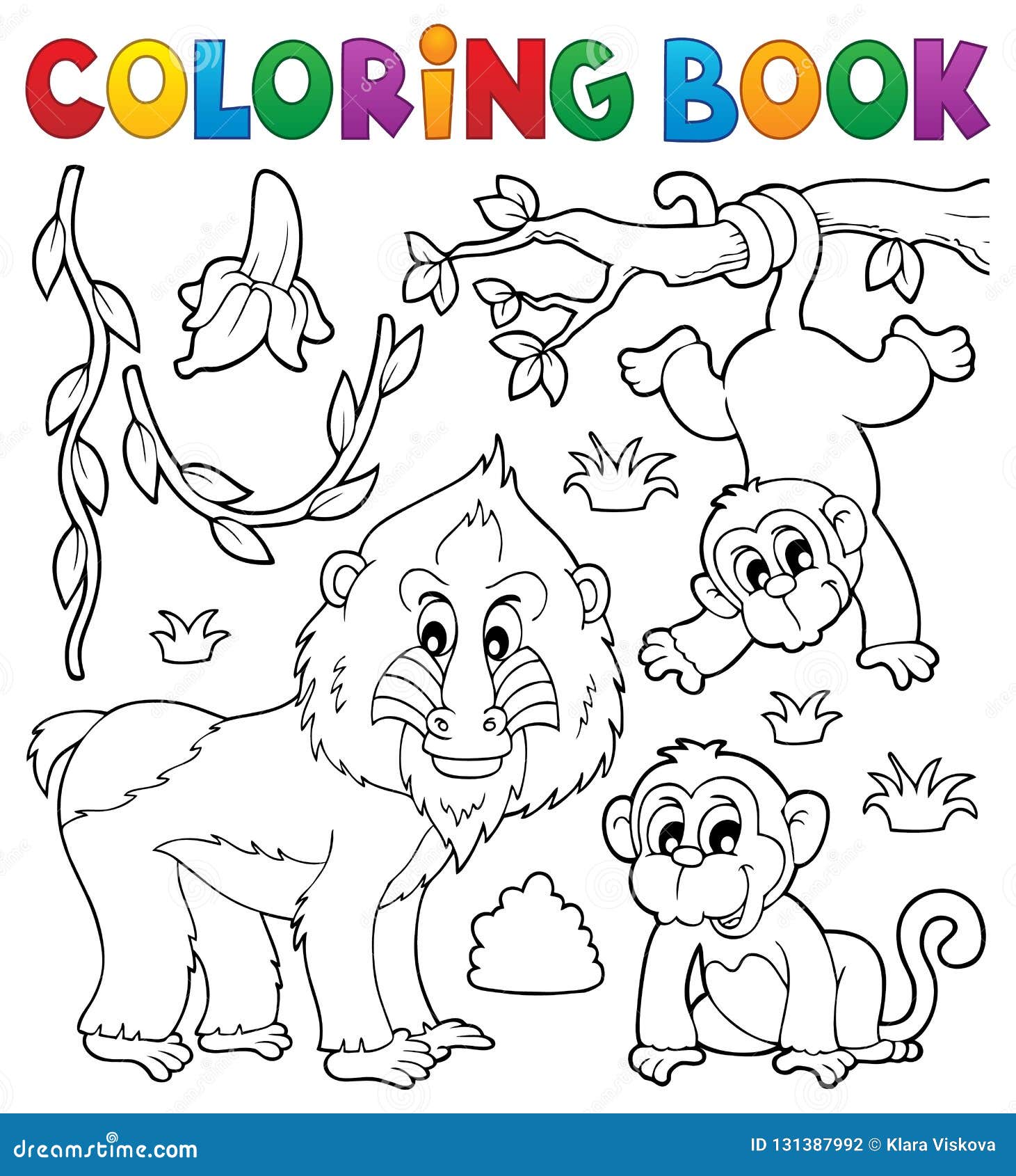Macaco para colorir para crianças - Macacos - Just Color Crianças : Páginas  para colorir para crianças