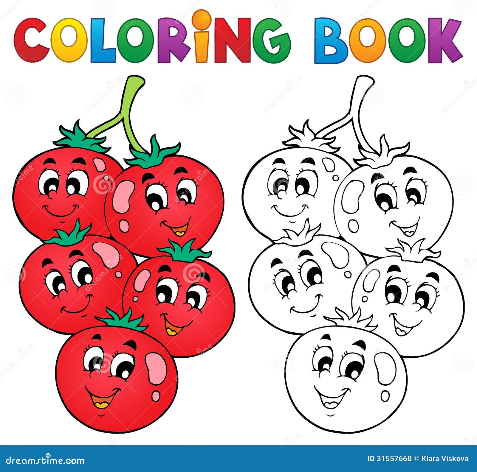 Tema vegetal 3 del libro de colorear - ejemplo del vector eps10.