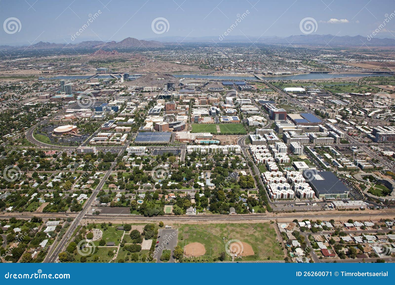 Tempe, Arizona Skyline stock image. Image of camelback 26260071