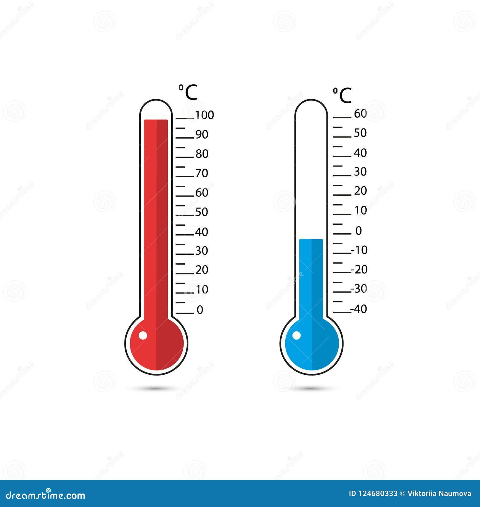 Temperature On Celsius Blue And Red Thermometer Stock Vector Illustration Of Isolated Object Temperature On Celsius Blue And Red Thermometer Stock Vector Illustration Of Isolated Object