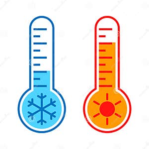 Hot And Cold Temperature Symbol Vector Illustration CartoonDealer 