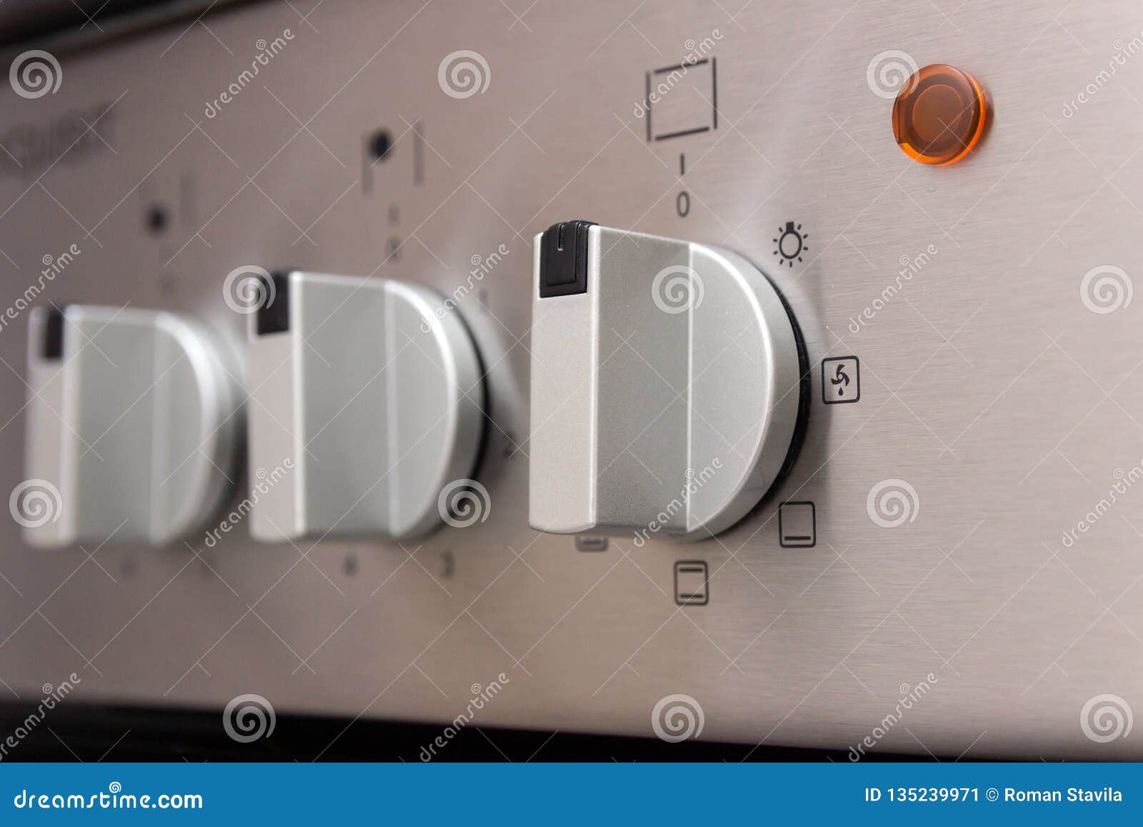 Temperature Regulators on the Stove Stock Image Image of design