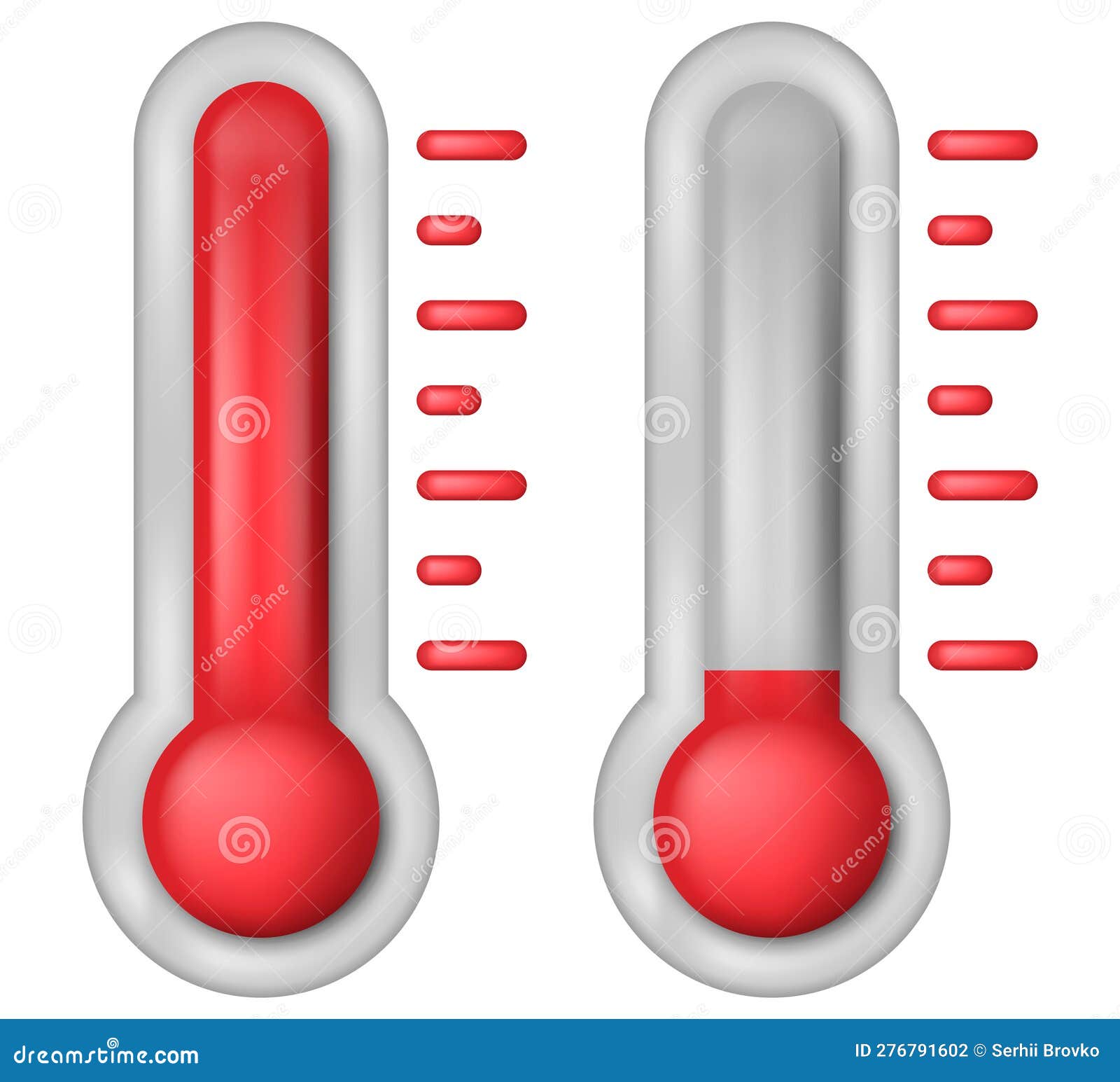 Temperature Symbol Set . Thermometer Showing the Temperature