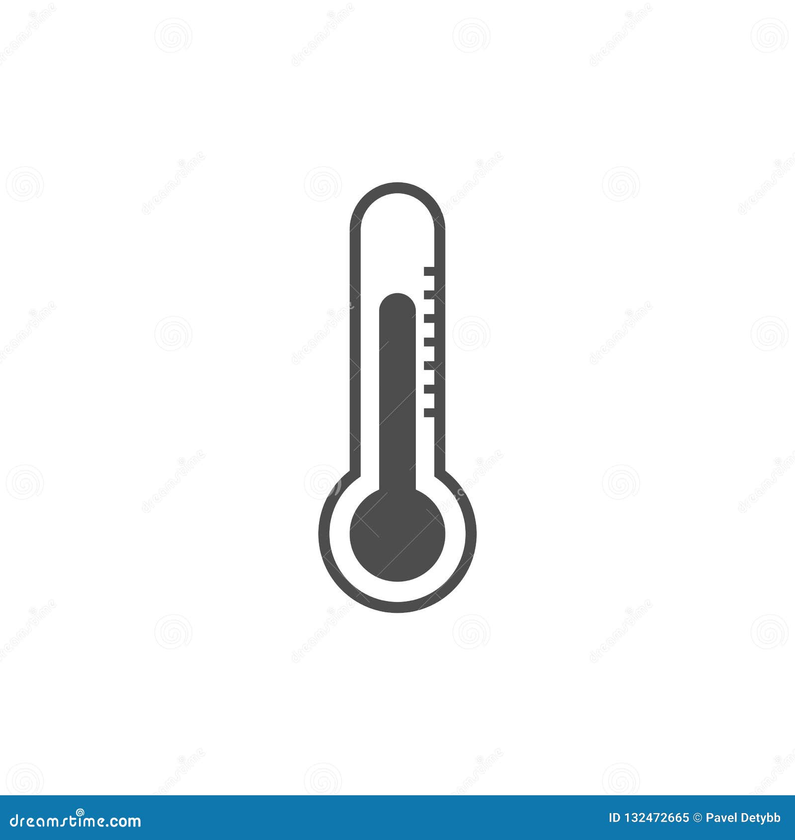 Temperature, Thermometer Icon, Vector Illustration. Flat Design Stock