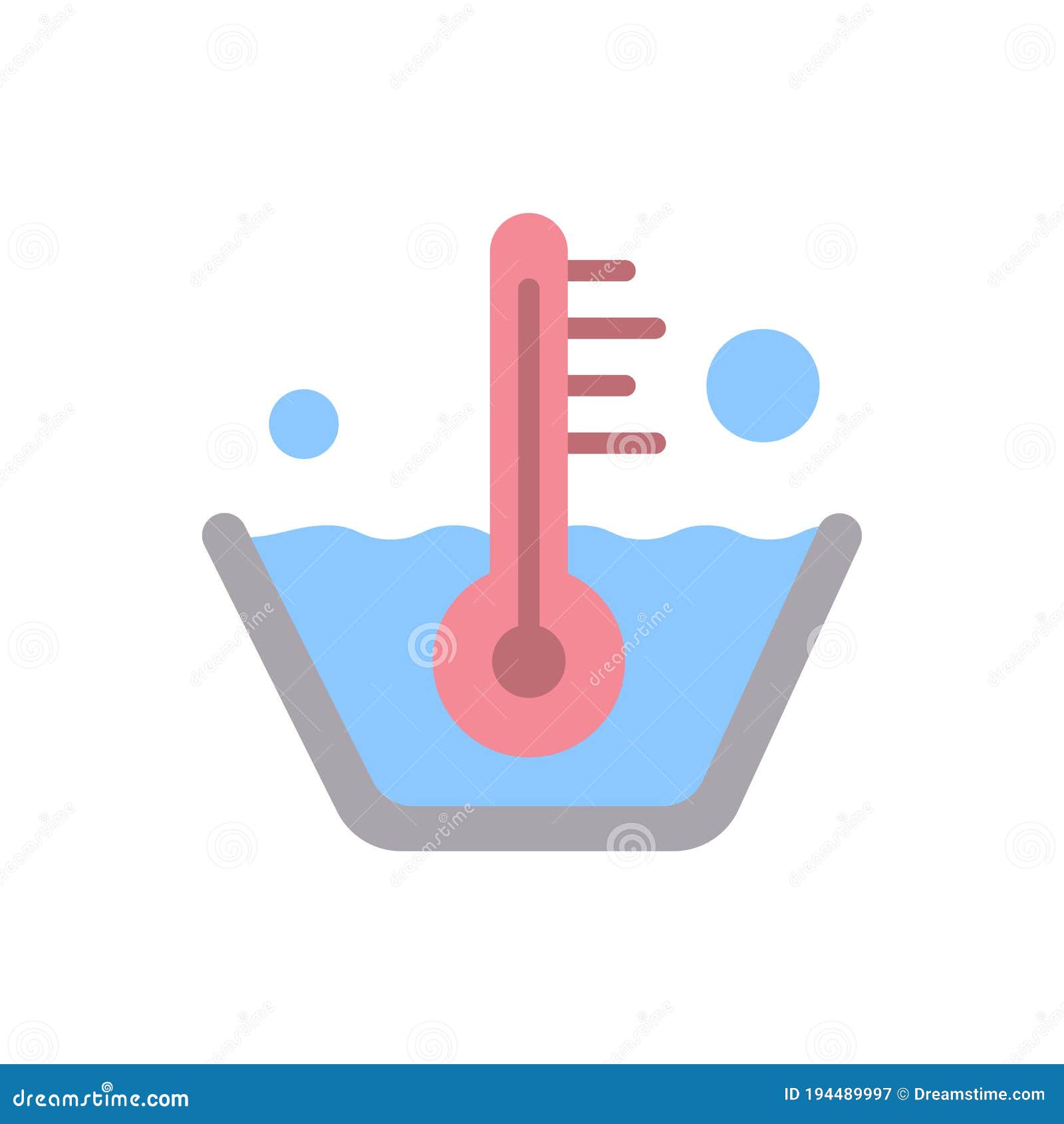 Temperature Washing Icon. Simple Color Vector Elements of Laundry Icons