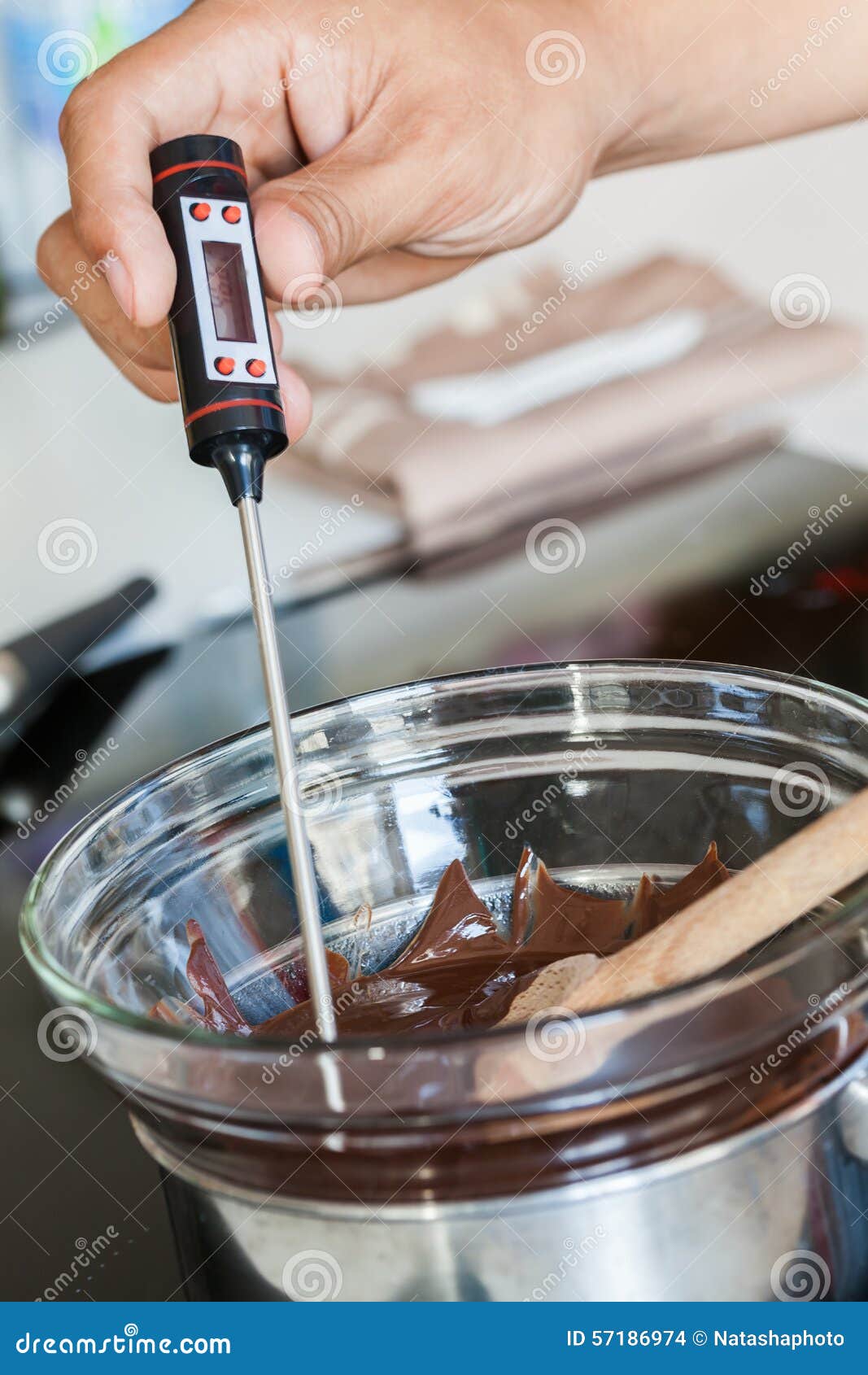 Tempering Chocolate Step 2/7 Stock Photo - Image of people, melted: 57186974