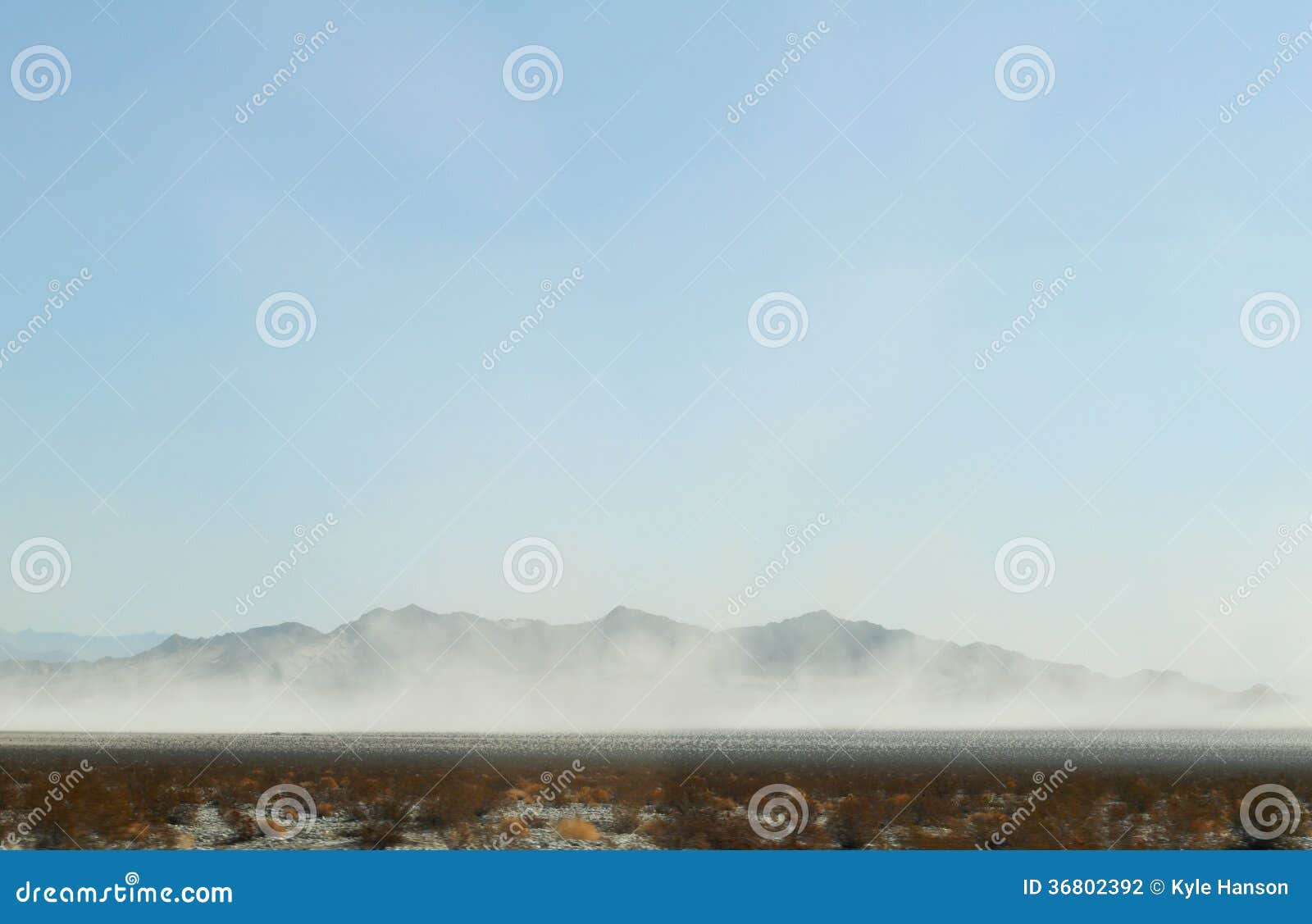 Tempestad De Arena Del Desierto De Mojave Foto de archivo Imagen de