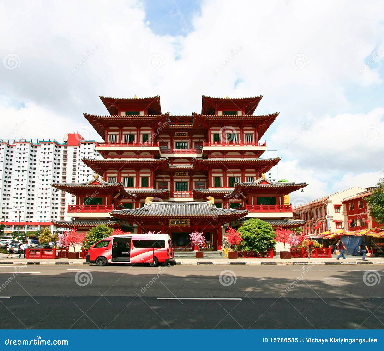 Tempiale della reliquia del dente del Buddha nella città Singapore della Cina