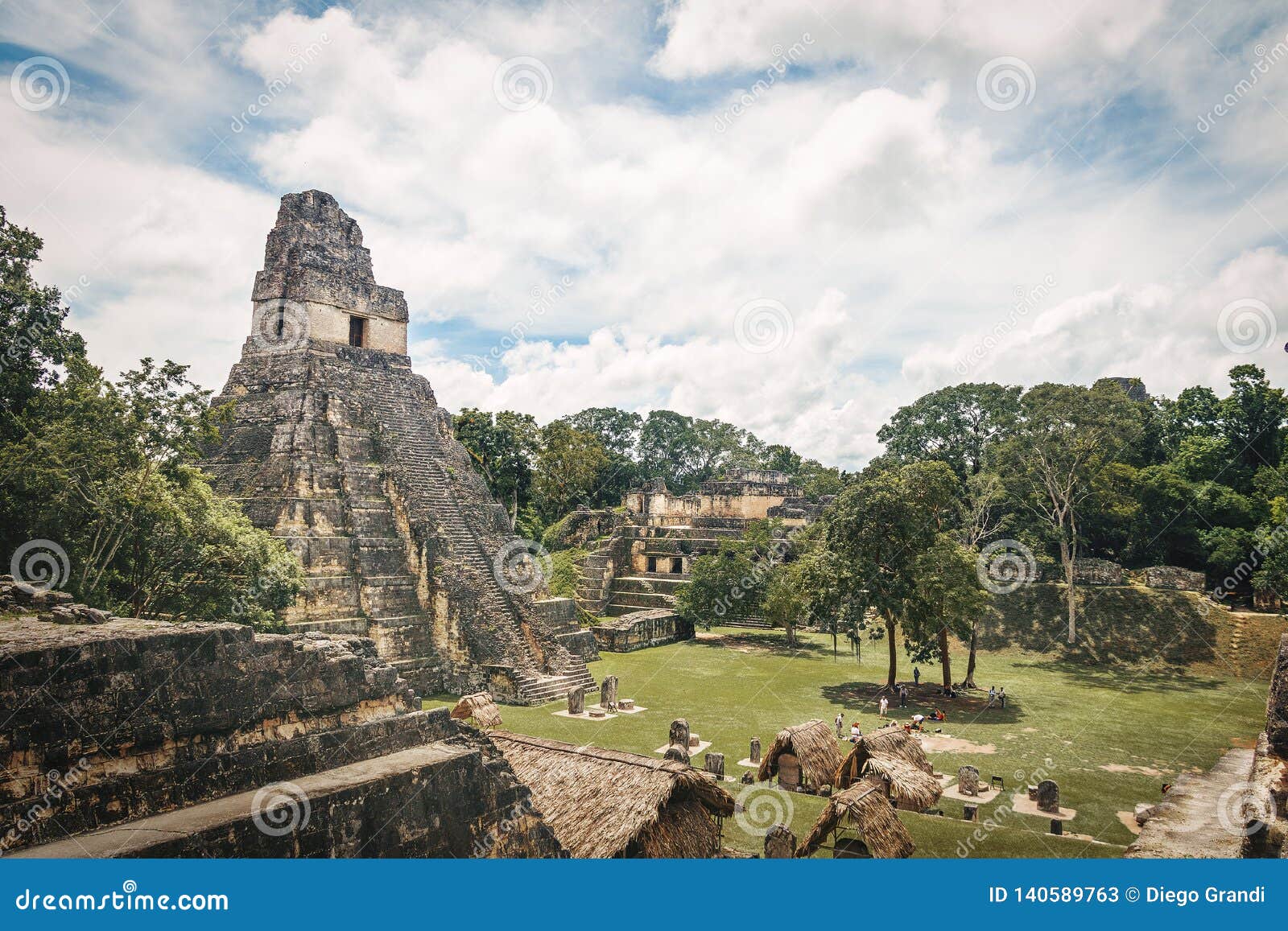 Tempio Maya I Al Parco Nazionale Di Tikal Guatemala 