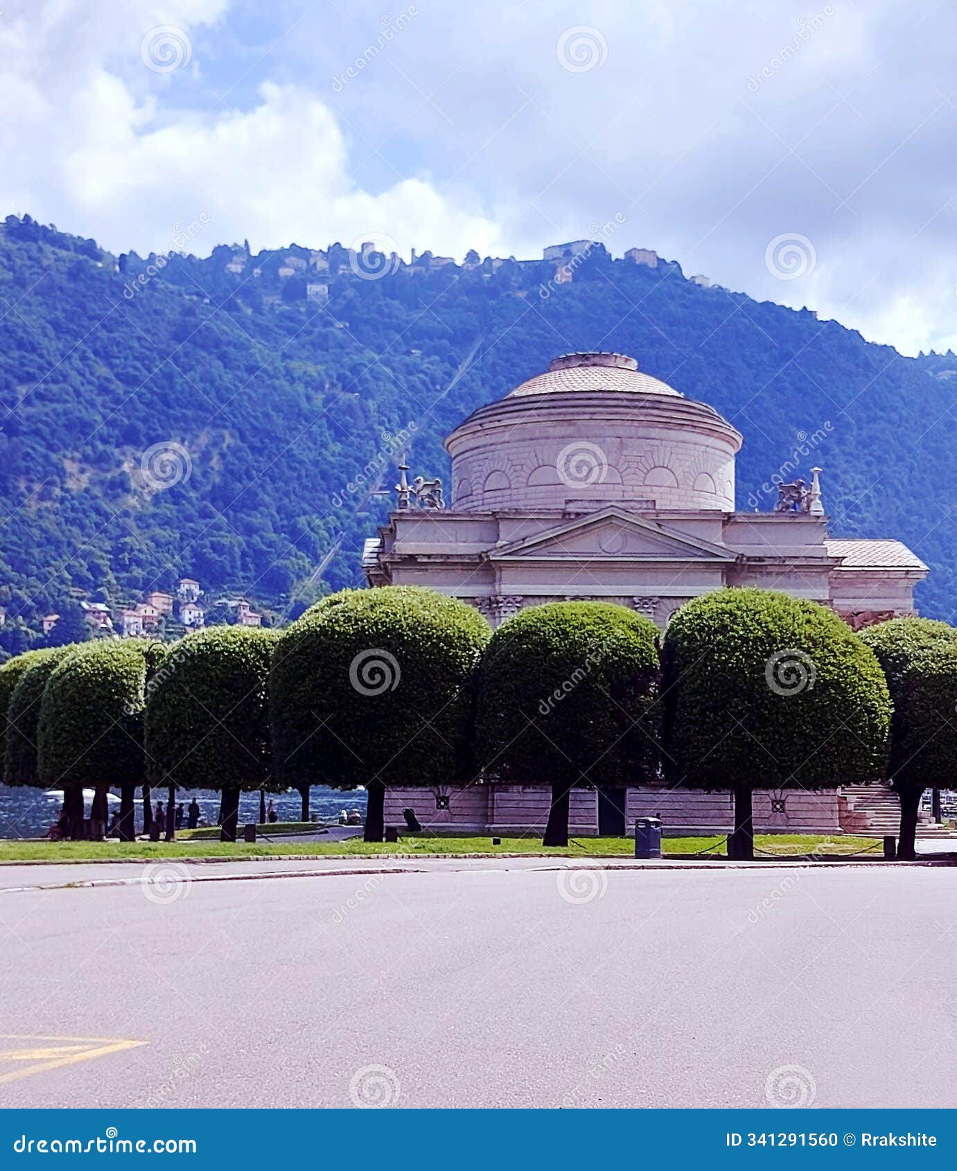 tempio voltiano in como, lombardy region, italy. europe.