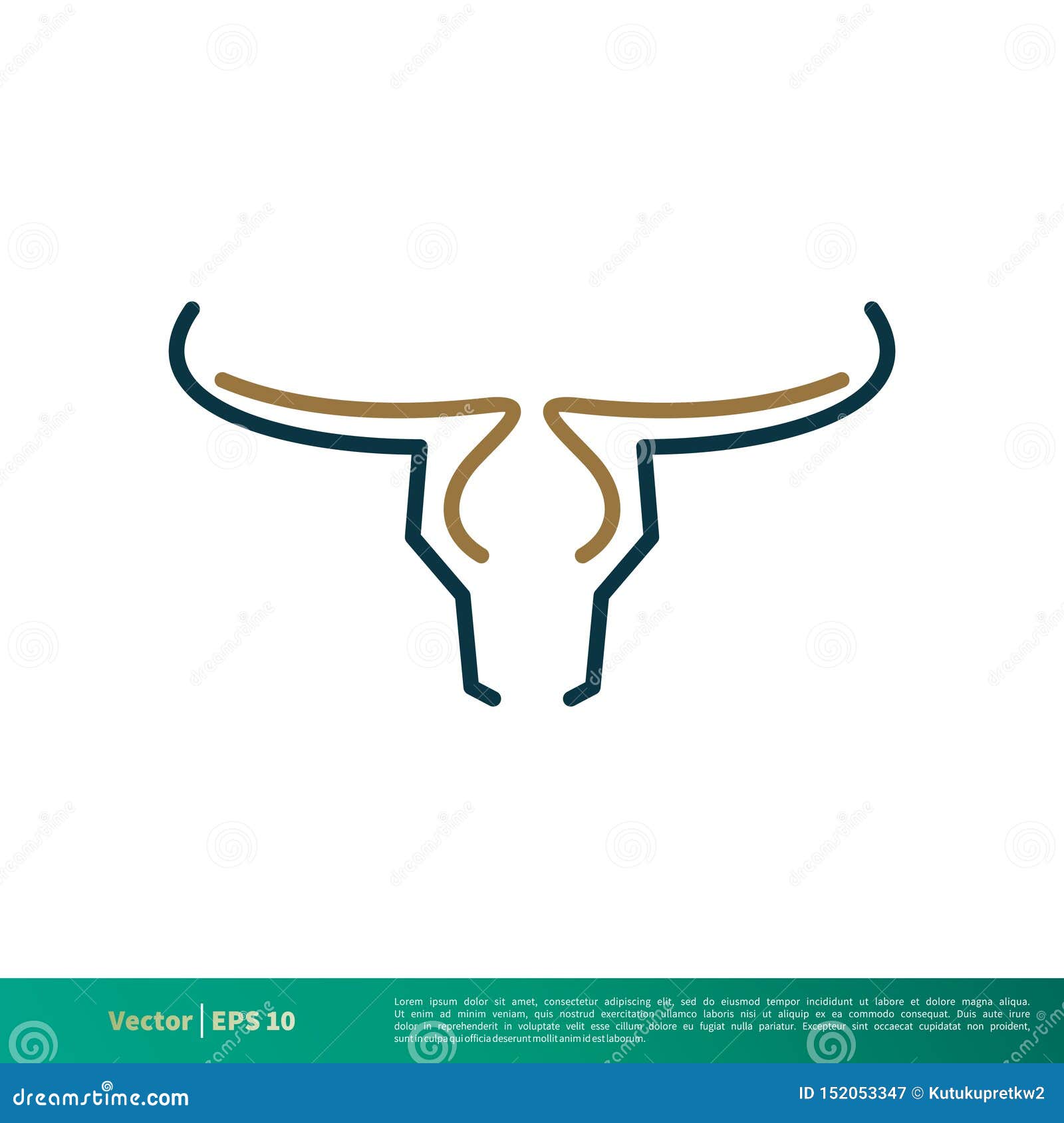 longhorn bull  icon logo template  .  eps 10.