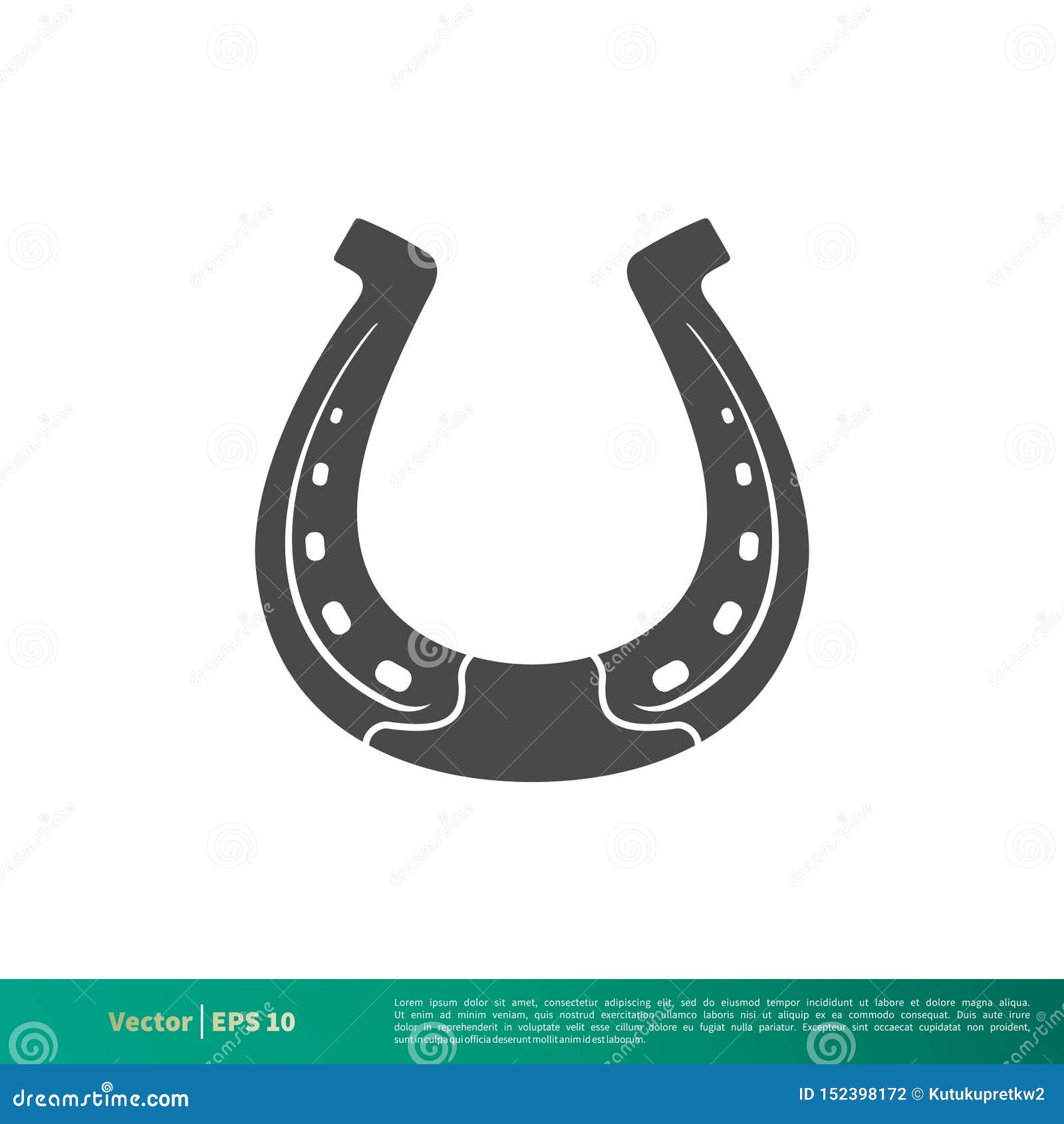 Horseshoe With Horse Icon Vector Illustration 56992980