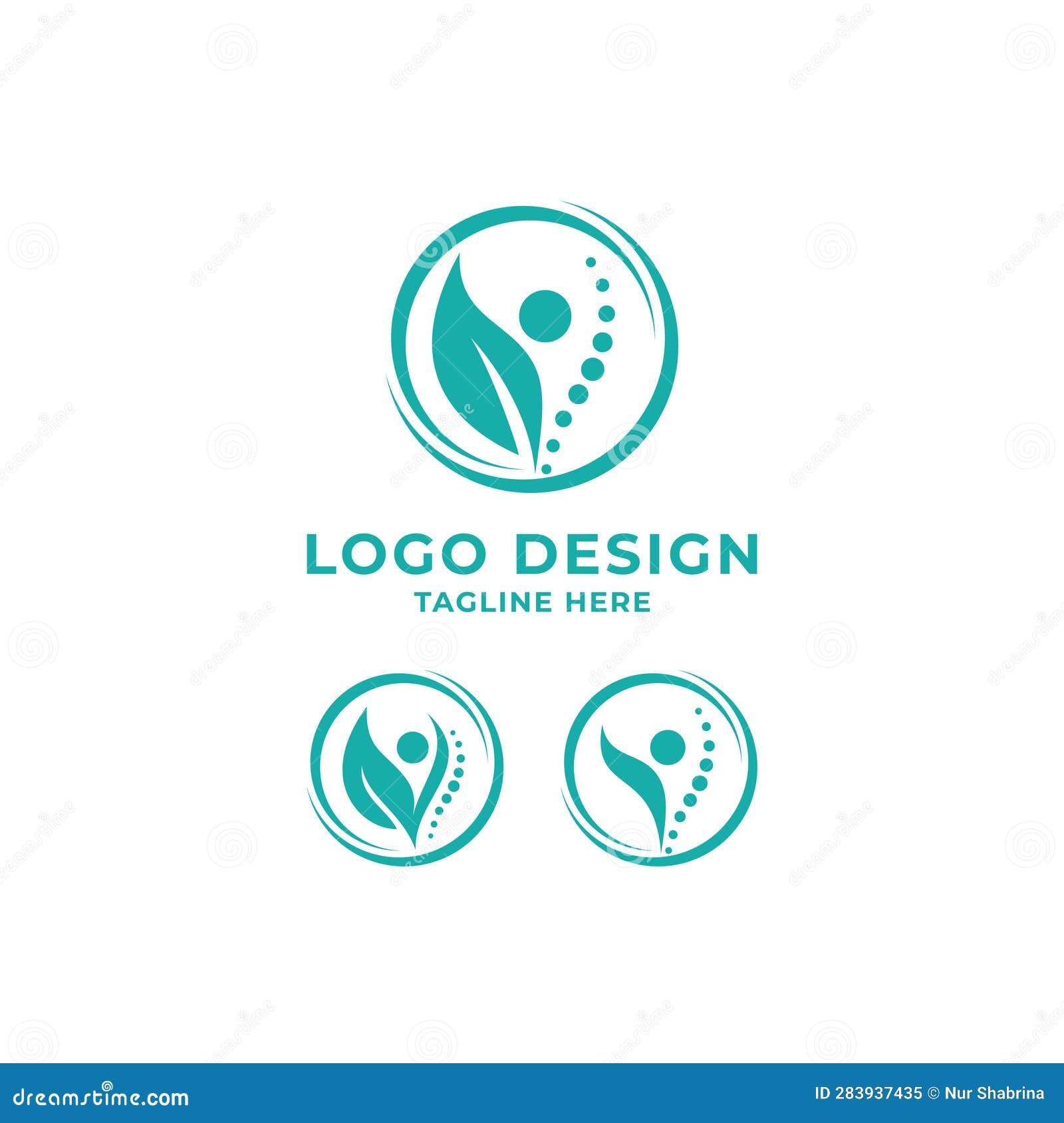 Premium Modern Vector Set Flat Physiotherapy Logo Collection Stock ...