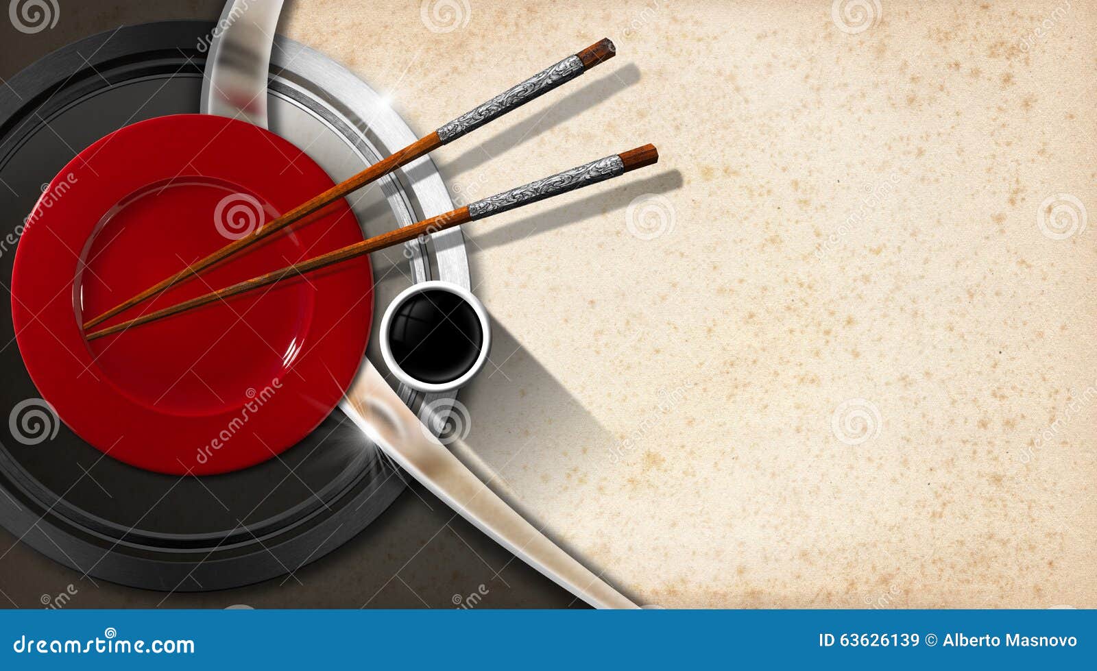 Asian Food Menu Stock Illustration