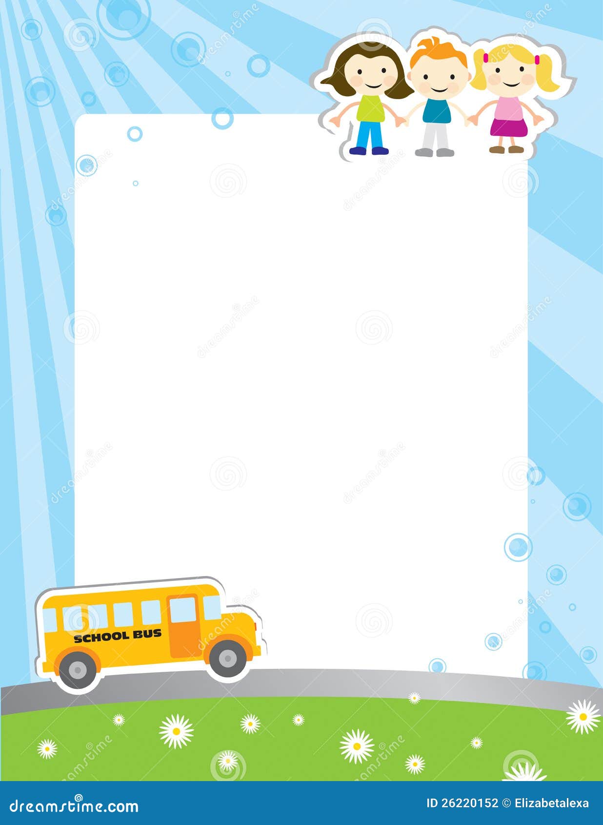 Template Background for School Poster Stock Vector - Illustration of  invitation, rainbow: 26220152