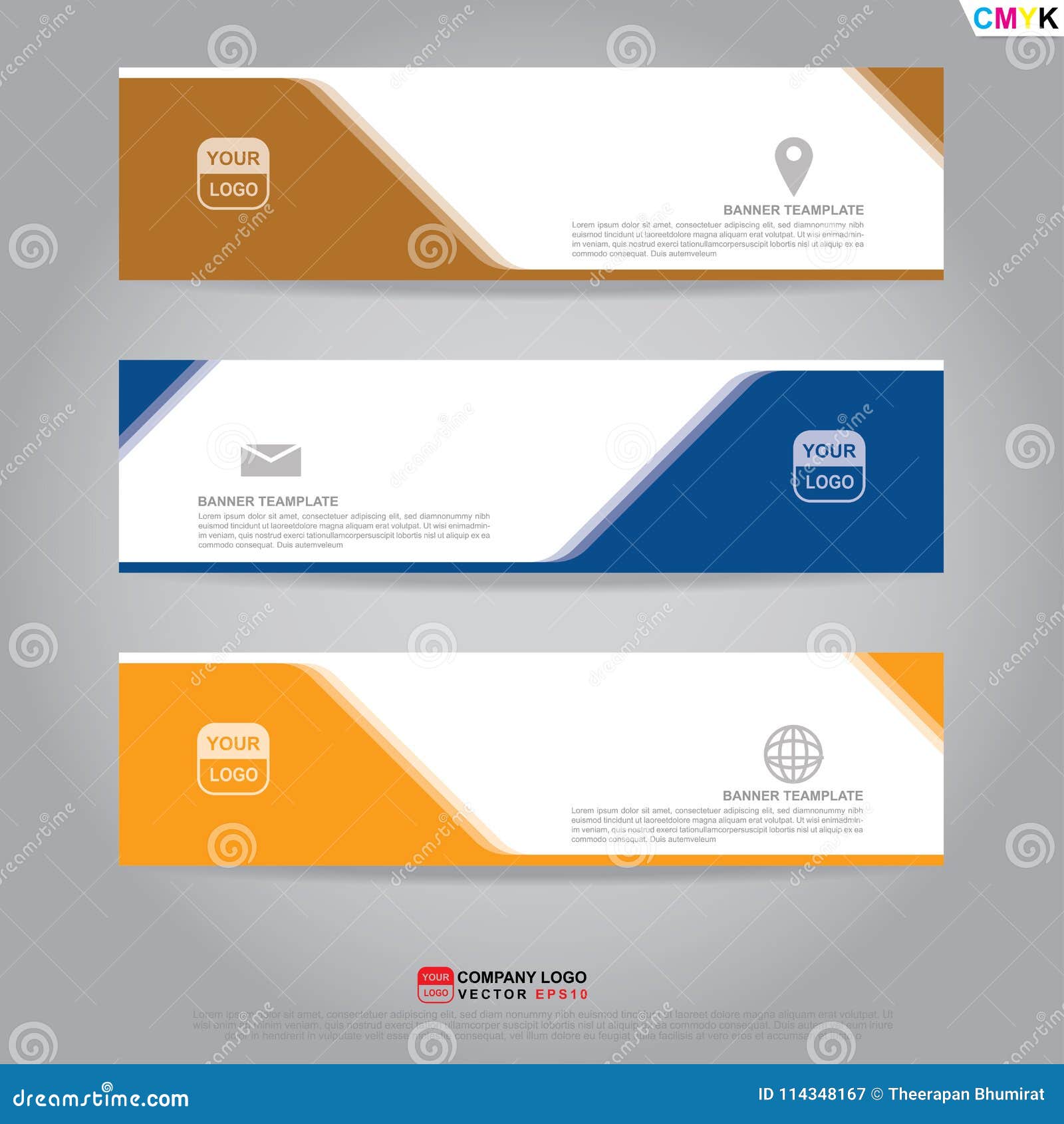 template of banner, brochure, flyer and card voucher for header