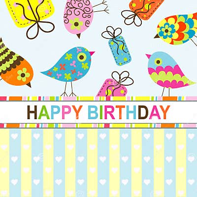 Template Birthday Greeting Card Stock Vector - Illustration of birthday ...