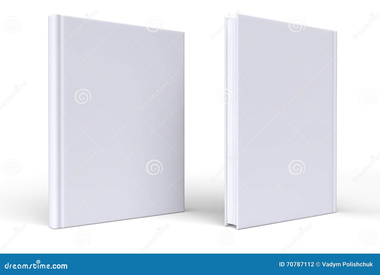 template book cover for presentation of printed projects stock