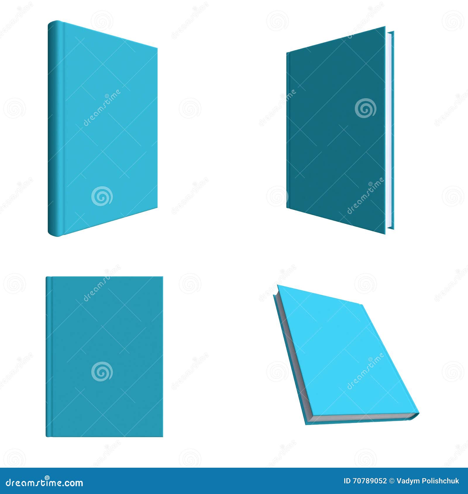 template book cover for presentation of printed projects stock