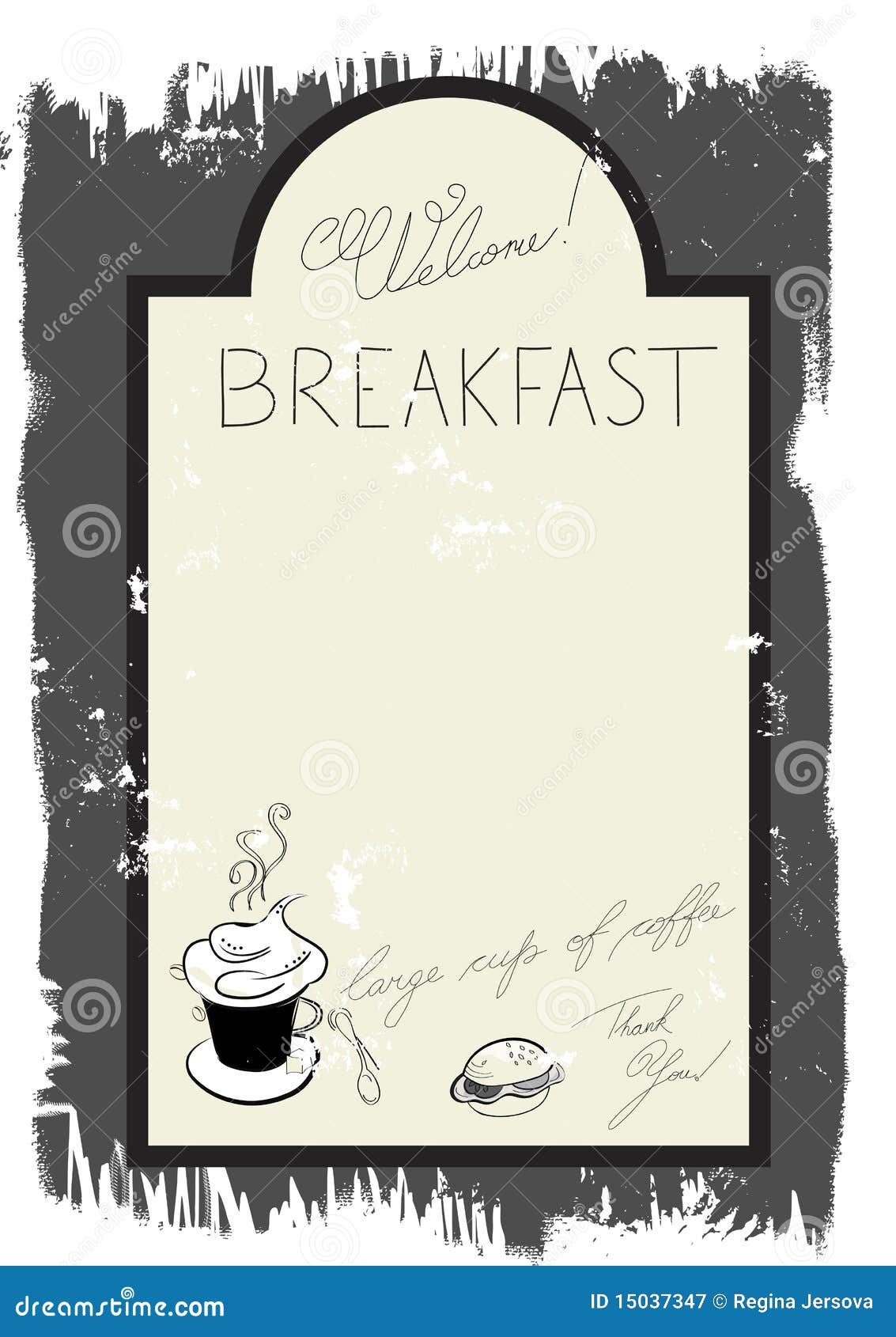 Template for Breakfast Menu Stock Vector - Illustration of In Breakfast Menu Template Word