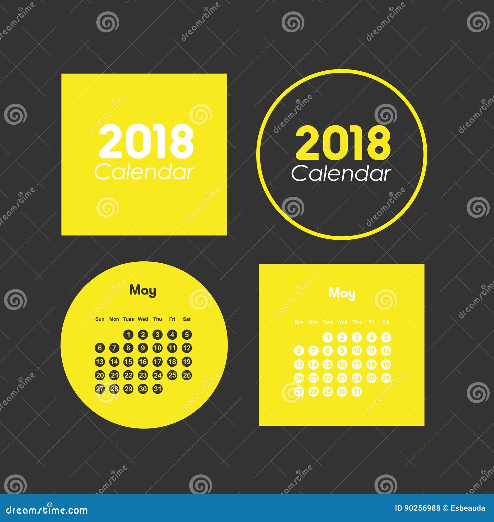 template-of-calendar-for-may-2018-stock-vector-illustration-of-page