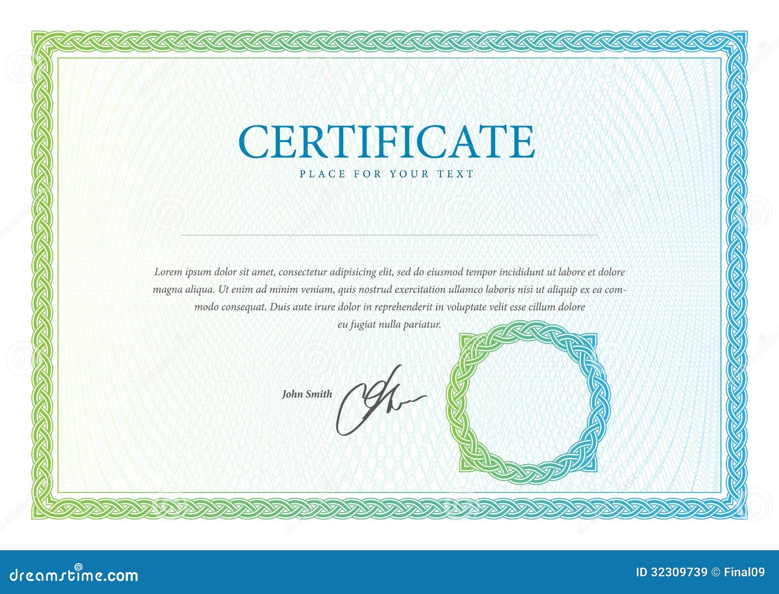 Template In Certificate Currency And Diplomas Vector Illustration