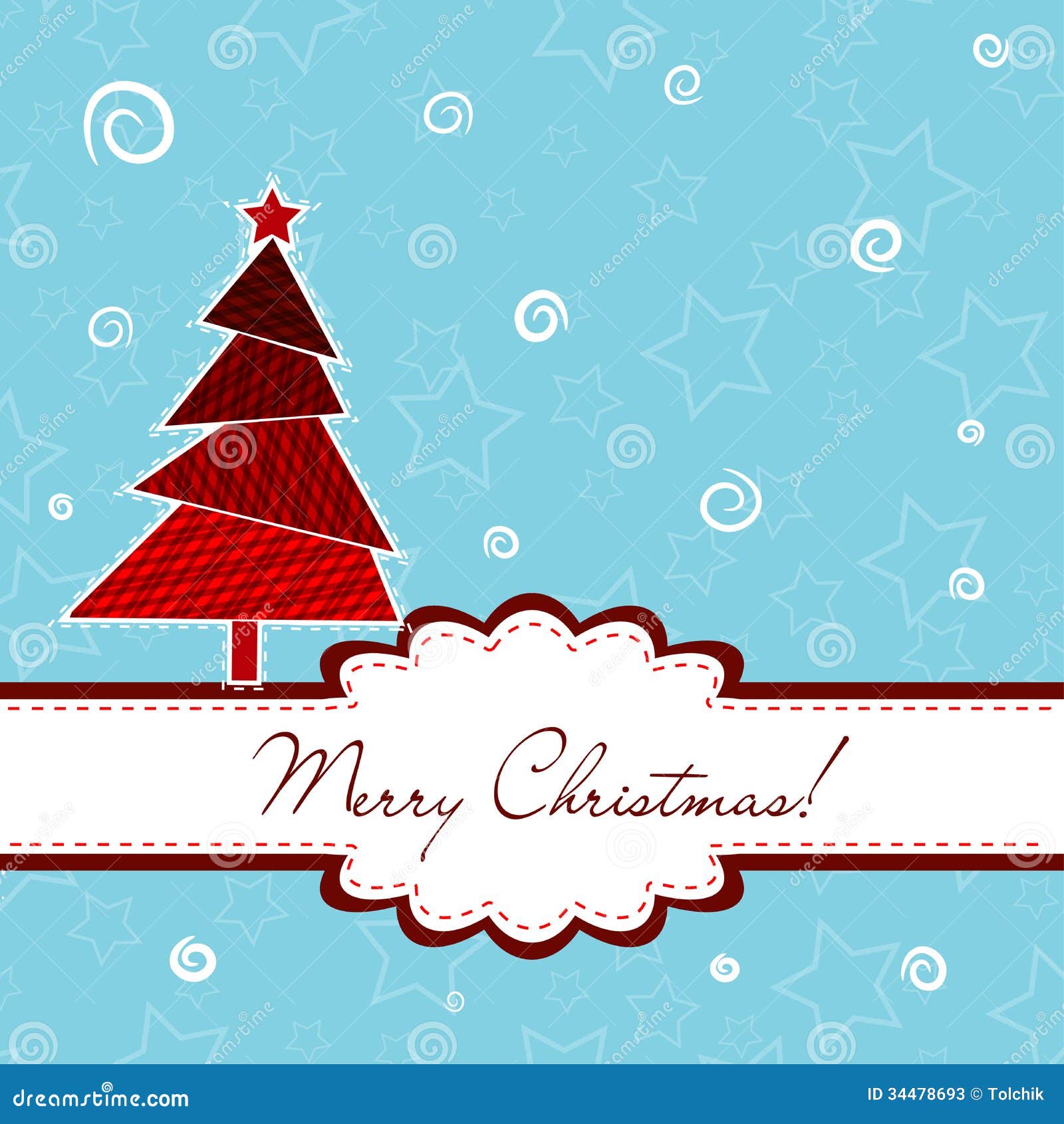 Template Christmas Greeting Card, Vector Stock Vector Illustration of