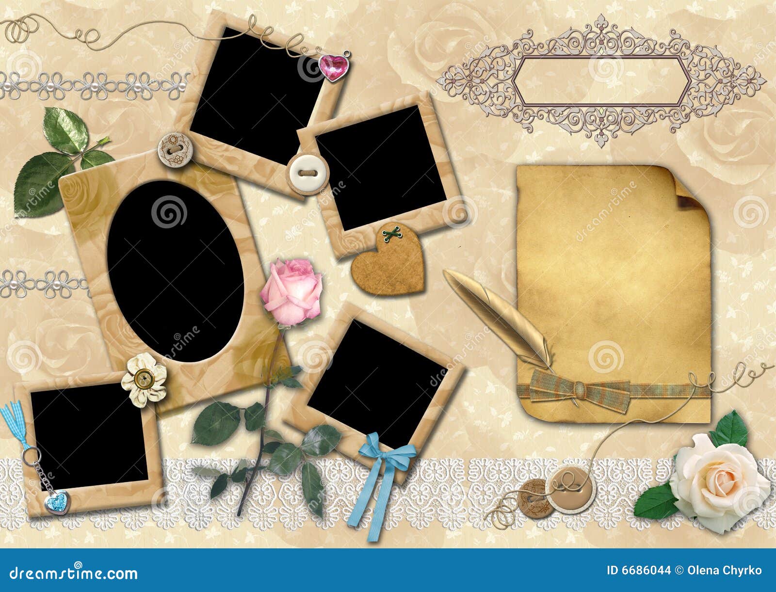 photo album collage template Photo.  Template Images Collage 6686044  A Image: Stock For