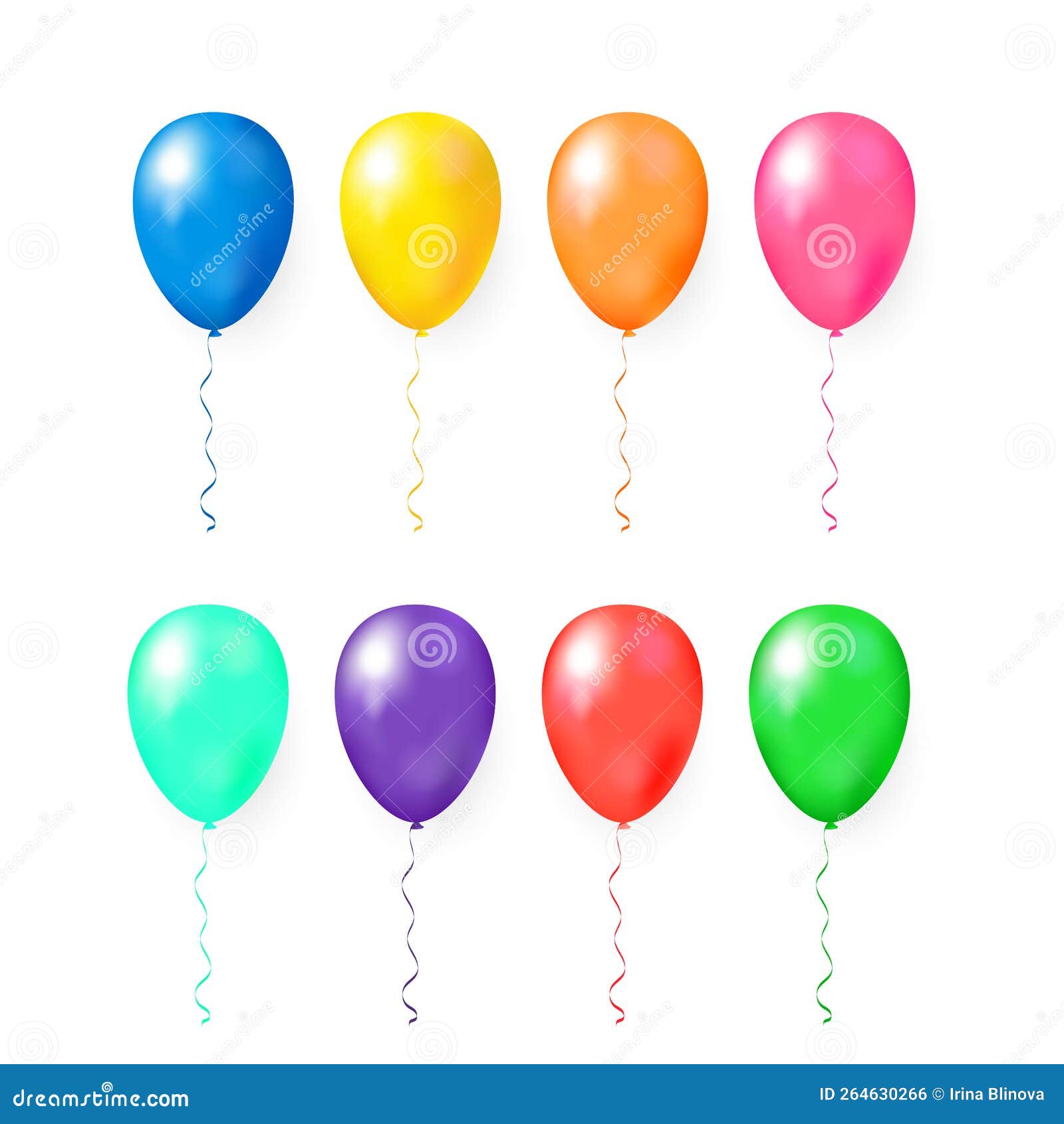 Template of Colored Paper Balloons for Design Stock Vector ...