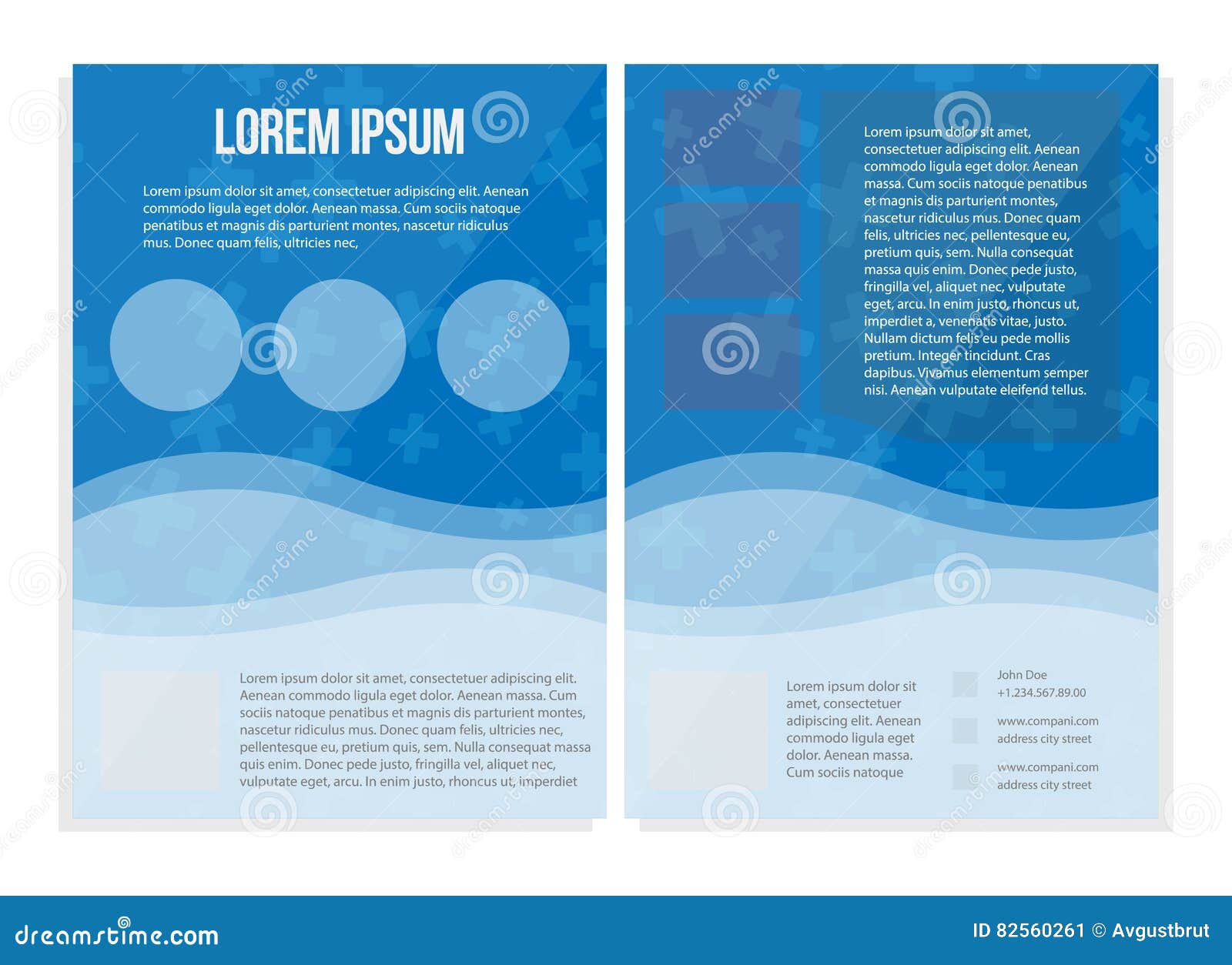 Template Design, Geometric and Abstract Modern Backgrounds. Bright In Informational Flyer Template