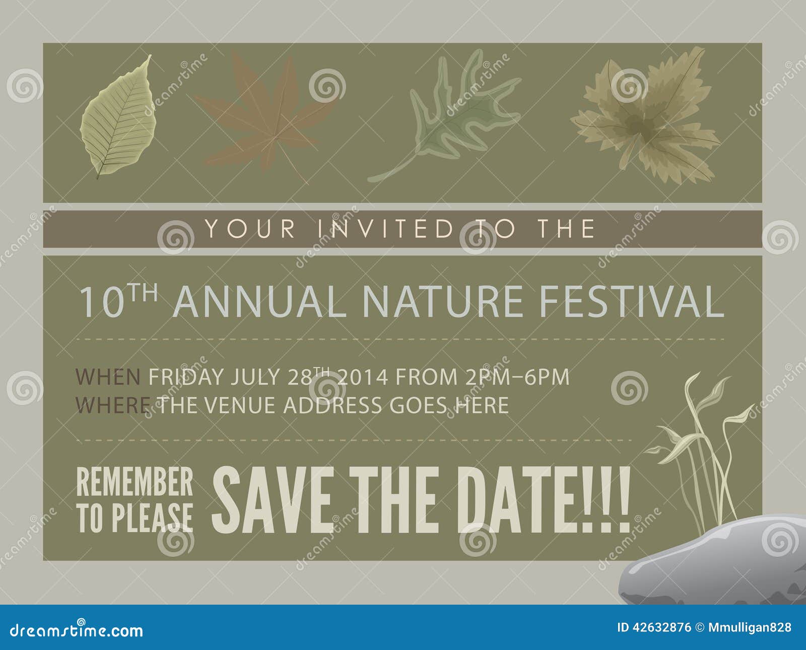 Template Event Flyer or Save the Date Card Stock Illustration Pertaining To Save The Date Flyer Template