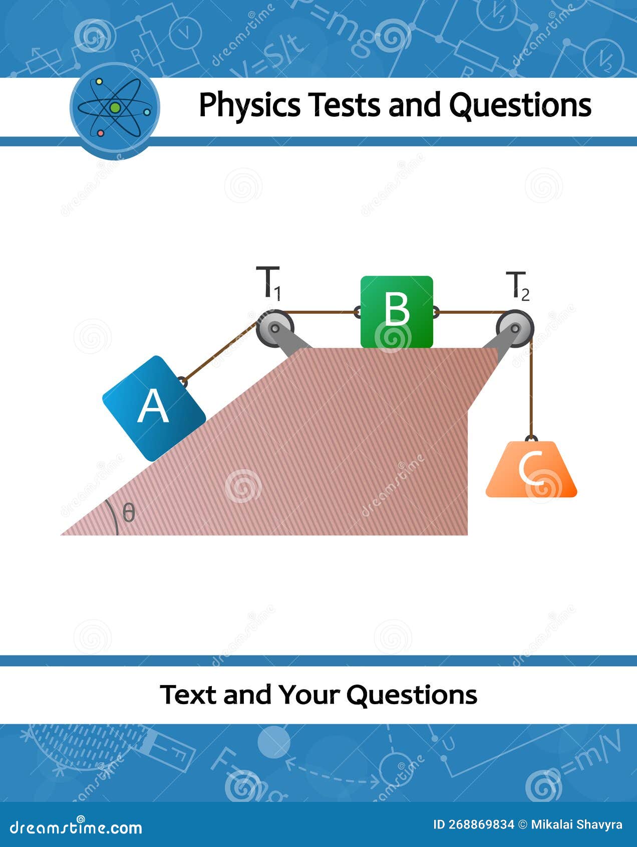 Template for Exam Question with the Laws of Motion. Lifting a Load. Physical Experiment Pully