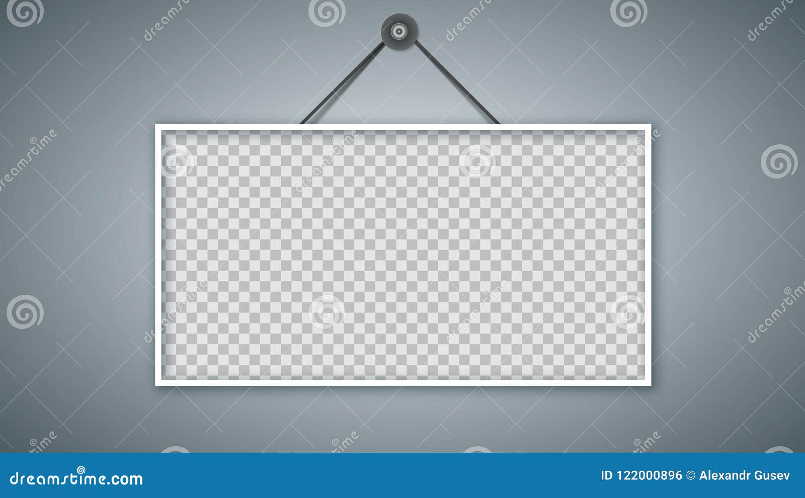 Template Frame on the Wall. Stock Vector Illustration of isolated