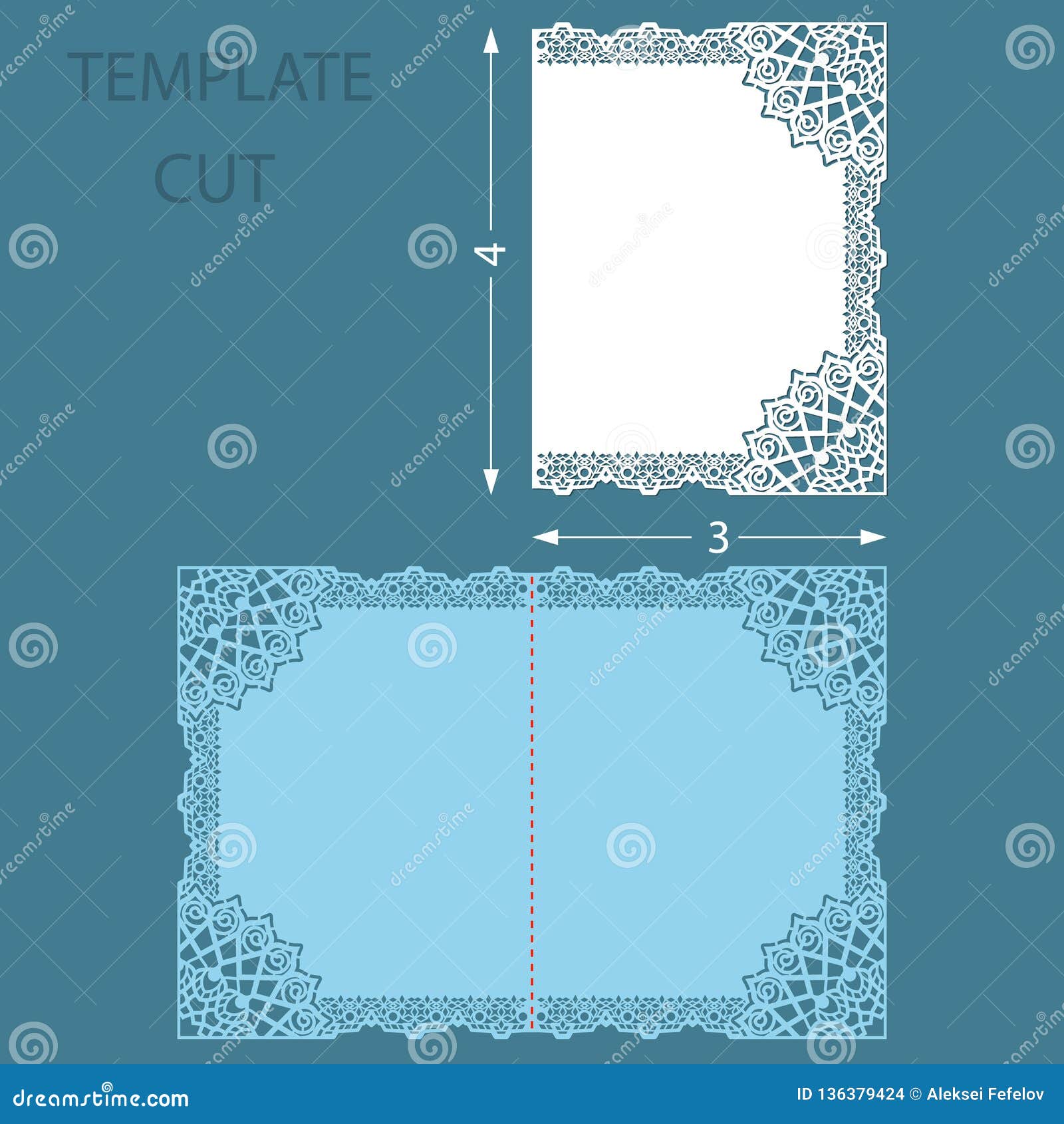 Template Greeting Congratulatory Card With A Decorative