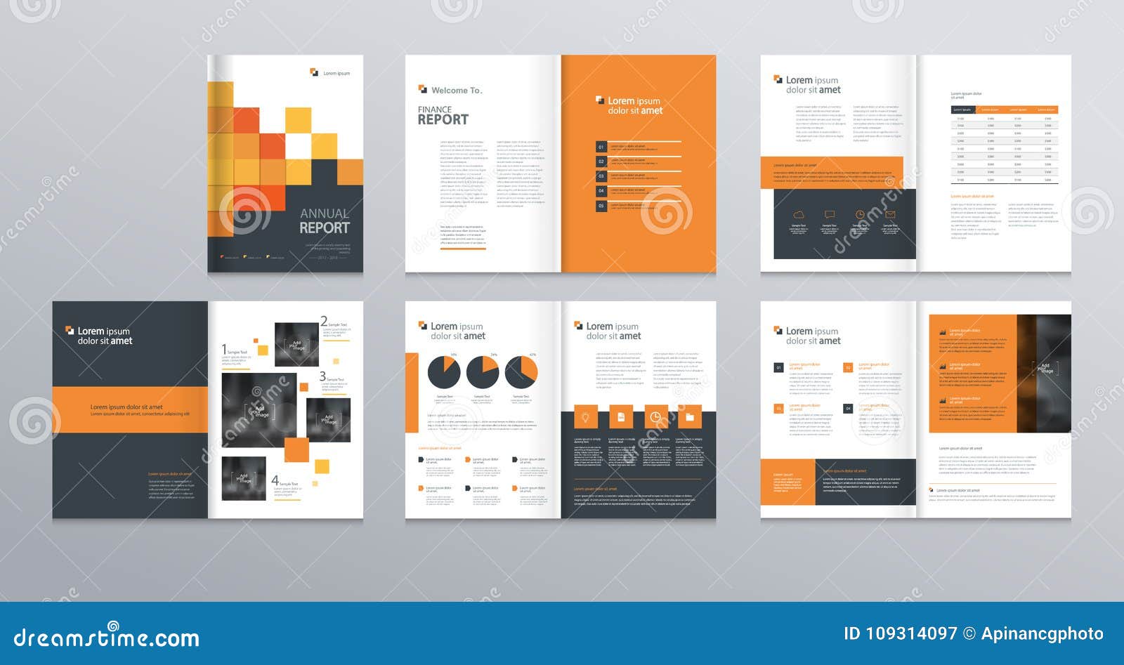 Template Layout Design With Cover Page For Company Profile Annual