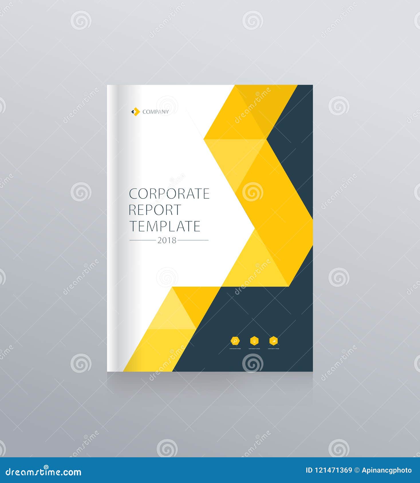 Template Layout Design With Cover Page For Company Profile Annual Report Brochures Flyers Stock Vector Illustration Of Element Data 121471369