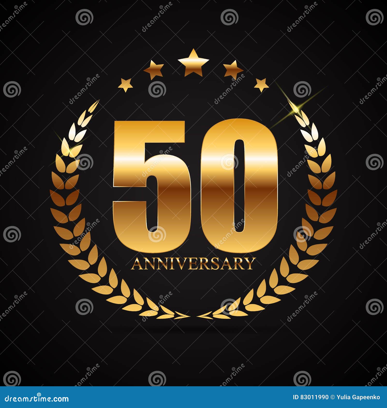 Template Logo 50 Years Anniversary Vector Illustration Stock Vector ...