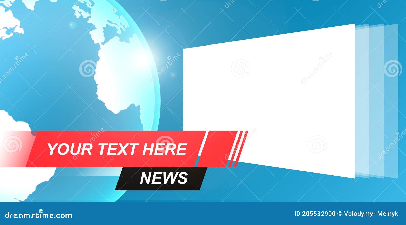 Template, Mockup for Breaking News Screen on TV, Video, Online Template, Mockup for Breaking News Screen on TV, Video, Online