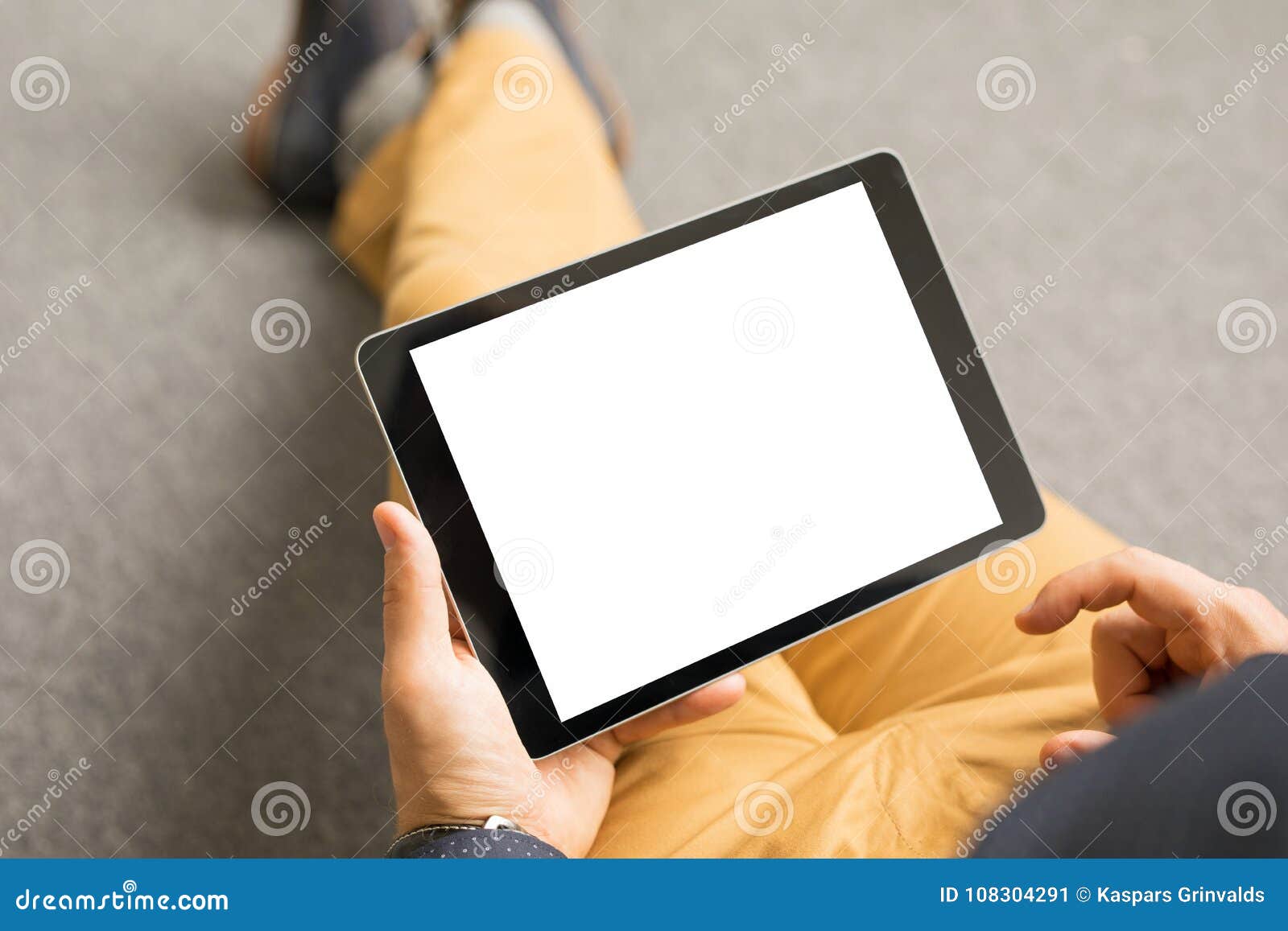 Download Template And Mockup For Tablet App Design Horizontal Screen Orientation Stock Image Image Of Hand Hipster 108304291