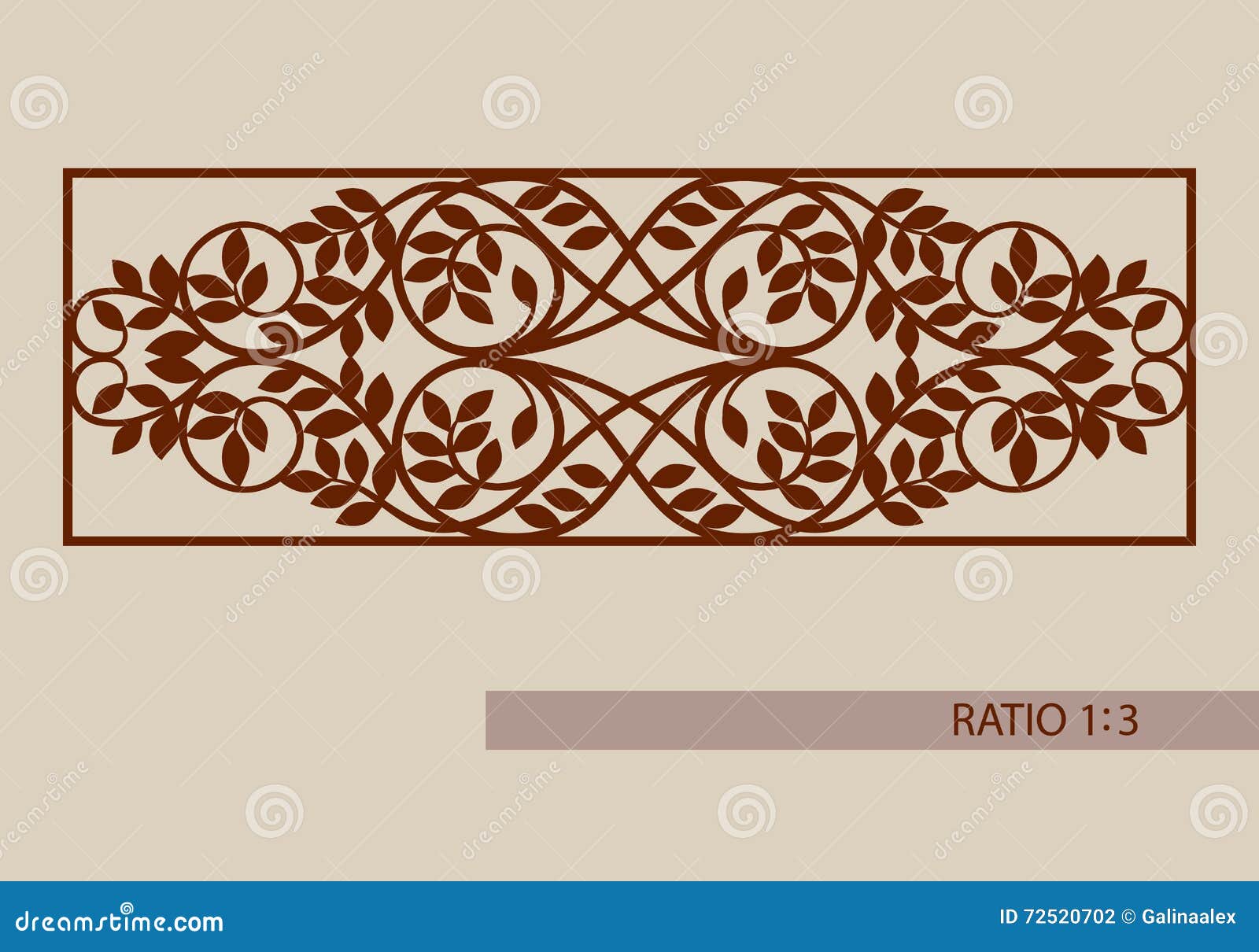 The Template Pattern For Laser Cutting Decorative Panel 