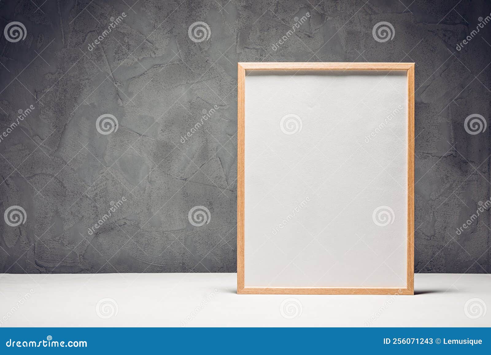 Template with a Picture Frame on a Concrete Background Stock Image