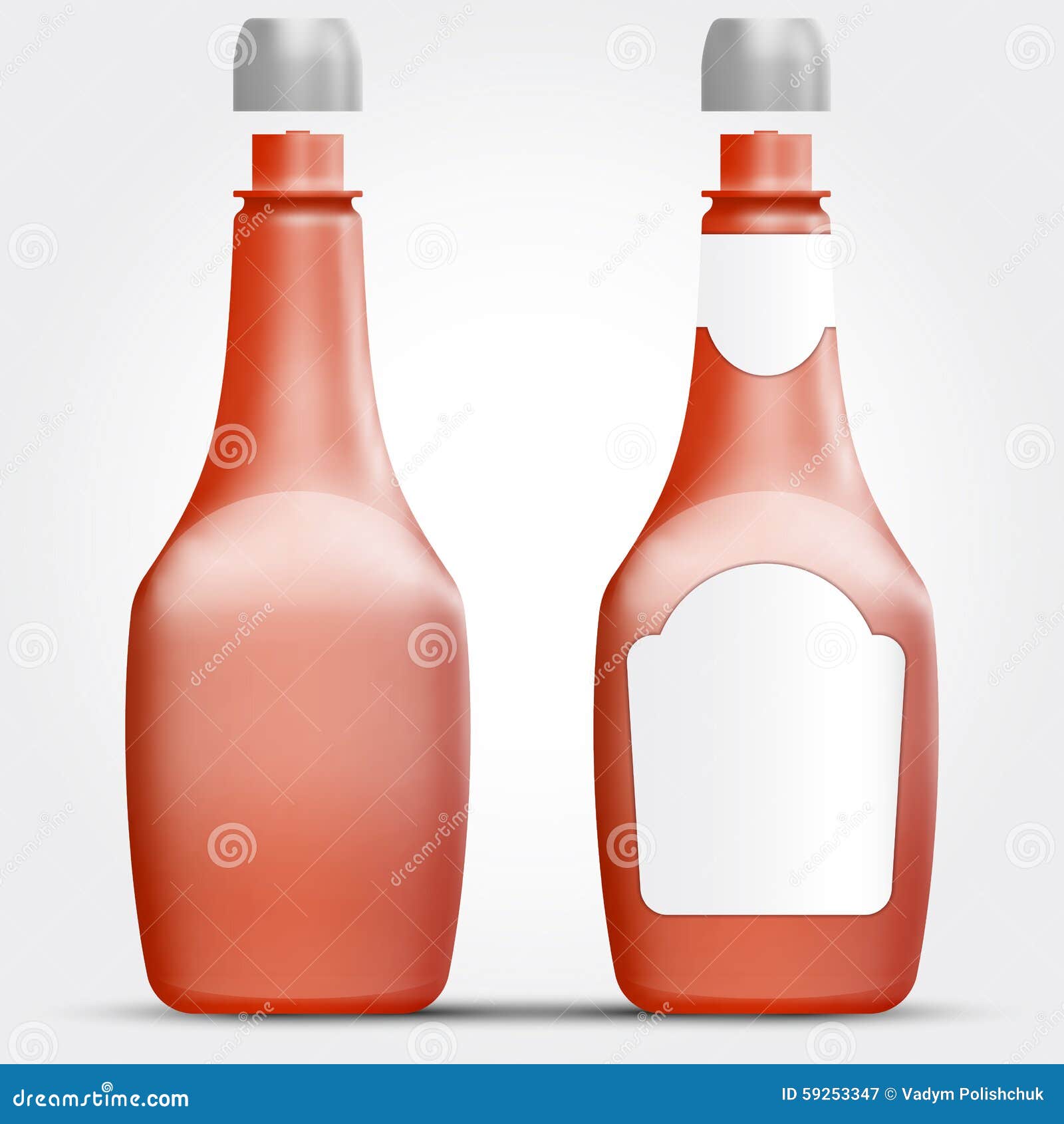 Download Template Of Plastic Or Glass Bottles For Ketchup Or Other Liquid. Stock Vector - Illustration of ...