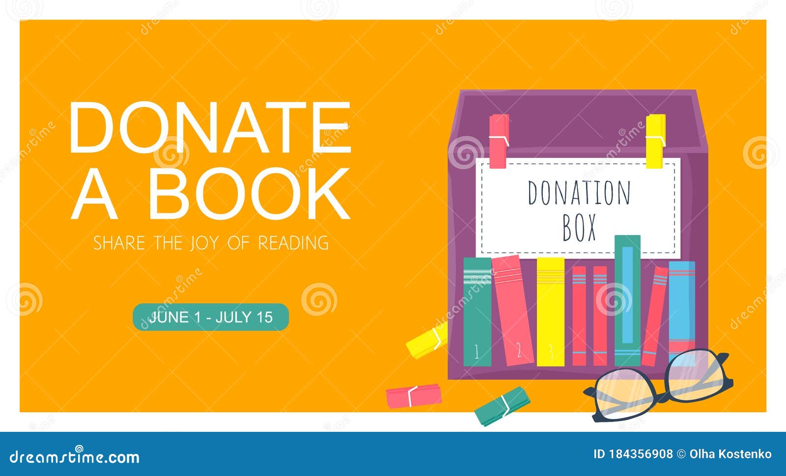 Template Poster with Box for Donation Book Stock Vector For Donation Card Template Free