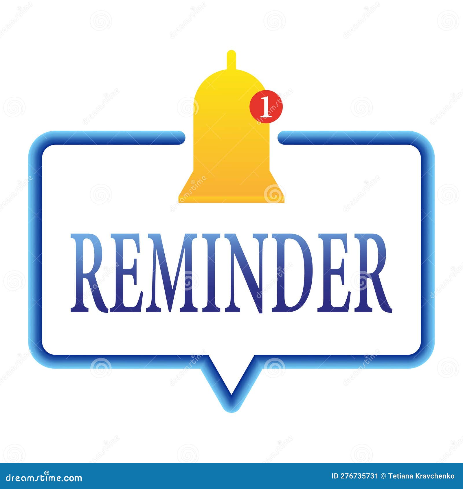 Template with Reminder. Calendar Deadline. Alert Message. Vector