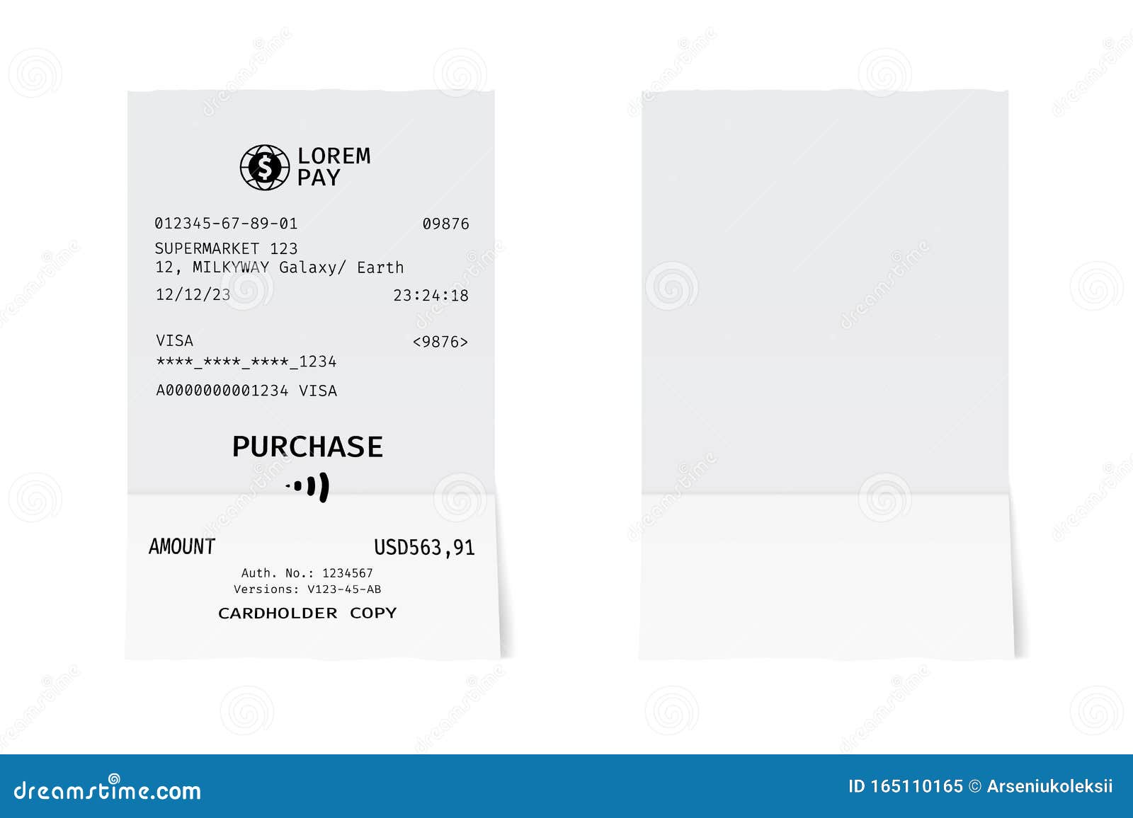 Download Receipt Mockup Stock Illustrations 344 Receipt Mockup Stock Illustrations Vectors Clipart Dreamstime